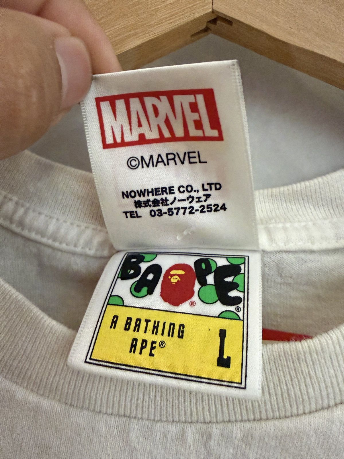 Bape × Marvel Comics Bape x Marvel Captain America Baby Milo Tee Size US L / EU 52-54 / 3 - 4 Thumbnail