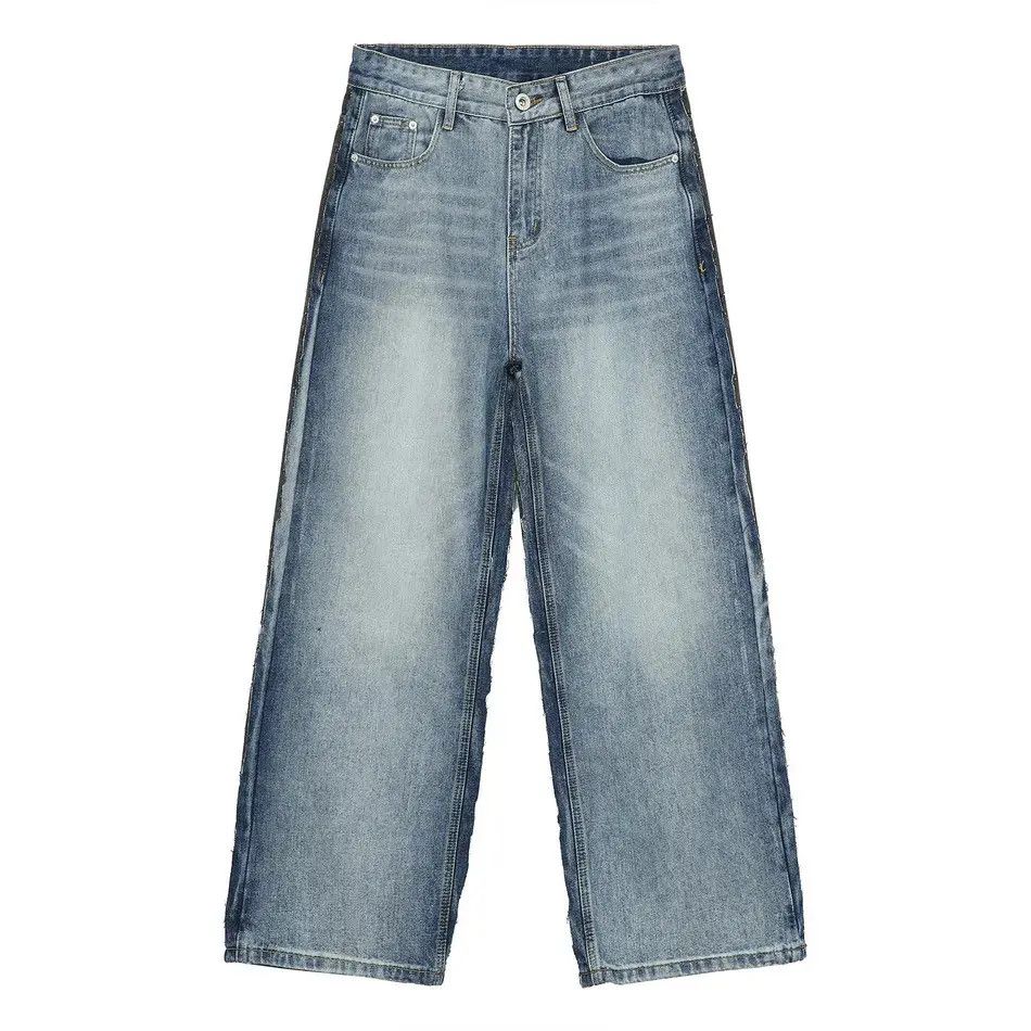 Japanese Brand Retro blue gray patchwork casual jeans Size US 32 / EU 48 - 6 Thumbnail