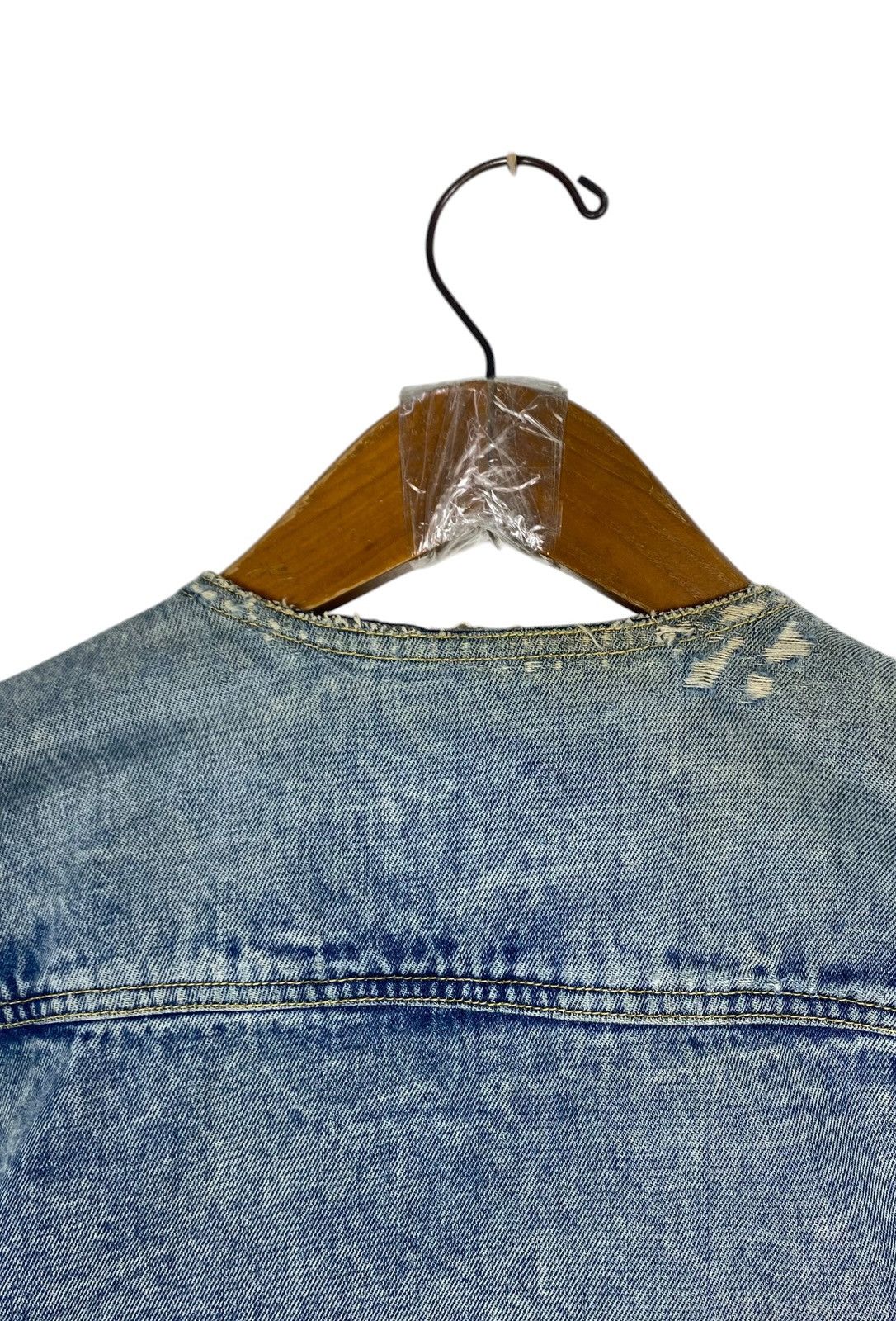 Japanese Brand Vtg Borderless Denim Vest Jacket Multipocket Tactical Design Size US S / EU 44-46 / 1 - 9 Thumbnail