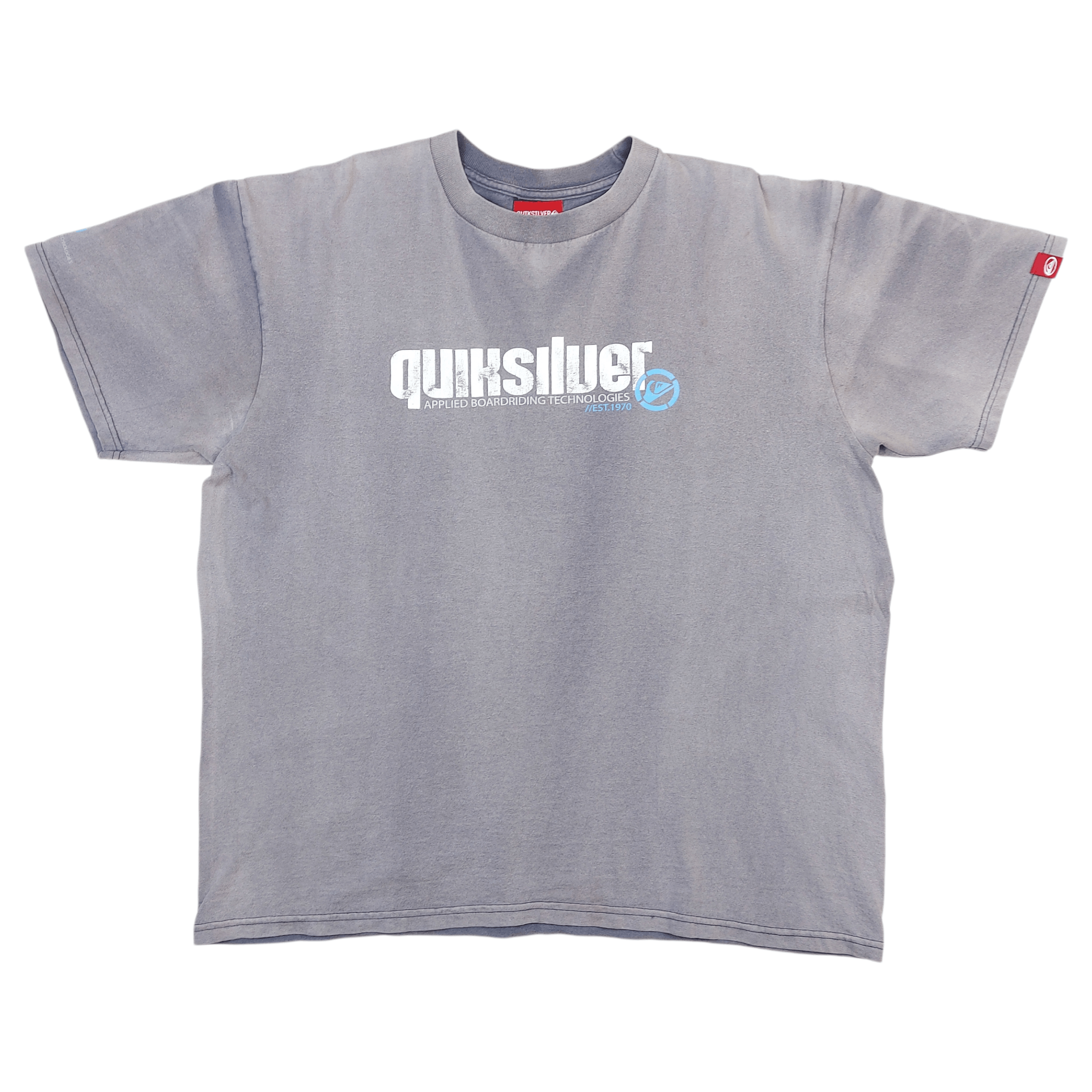 Quiksilver Vintage 90s Quiksilver Surf Skate Gradient Sun Faded TEE Size US XL / EU 56 / 4 - 1 Thumbnail
