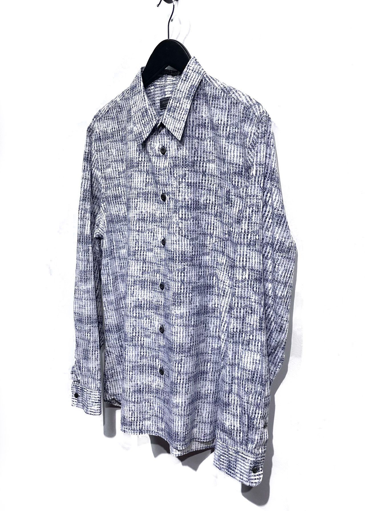 Prada Prada Grey Abstract Patterns Pocketed Shirt Size US XL / EU 56 / 4 - 2 Thumbnail