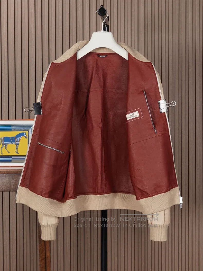 Hermes Hermes Men's Runway Leather Jacket Size US L / EU 52-54 / 3 - 2 Thumbnail