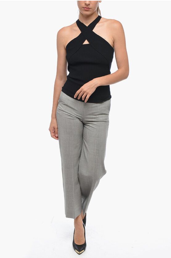 MSGM og1mm0724 Ribbed Design Knitted Tank Top in Black Size L / US 10 / IT 46 - 4 Thumbnail