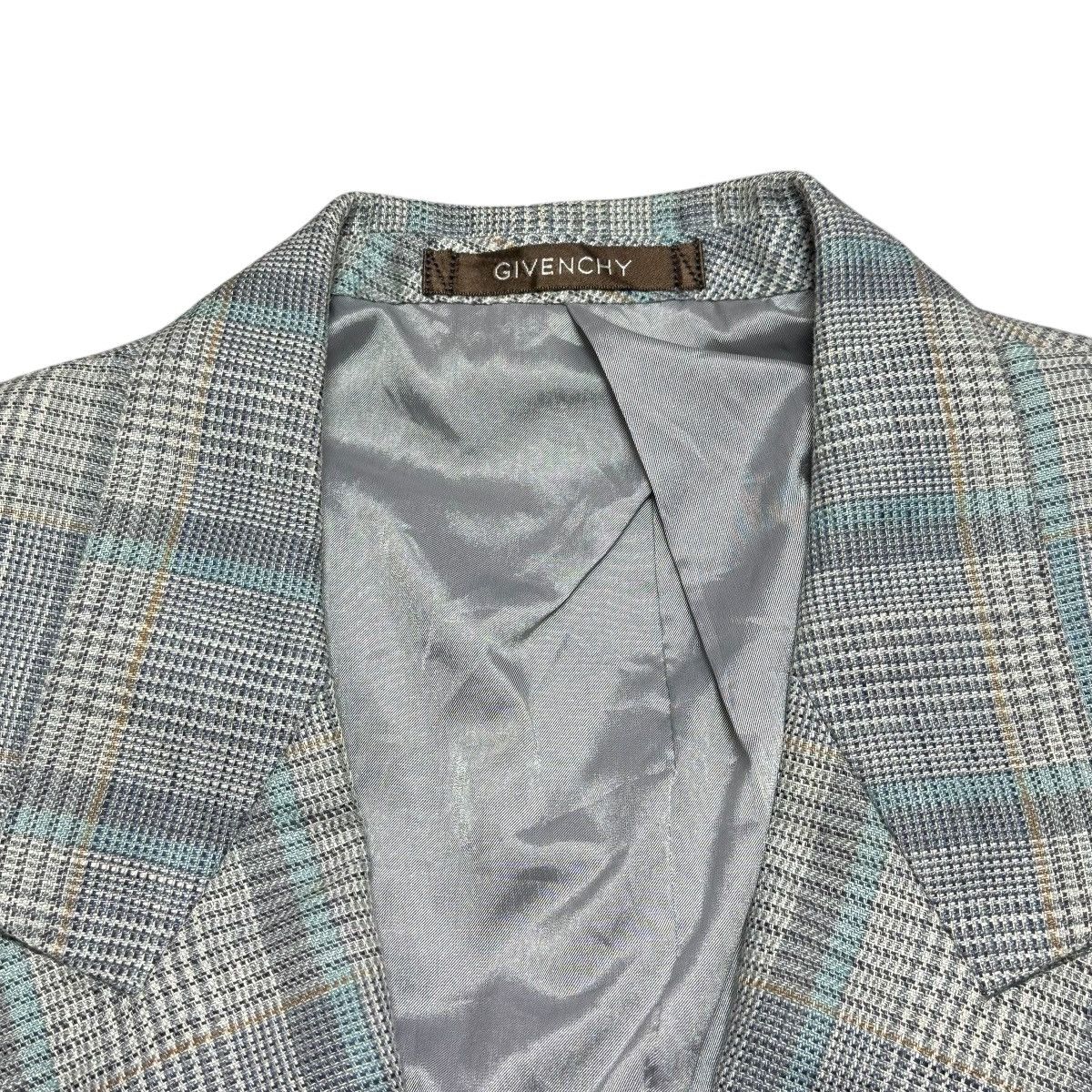Balenciaga Vintage Givenchy Paris Double Breasted Plaid Blazer Designer Size 46R - 3 Thumbnail
