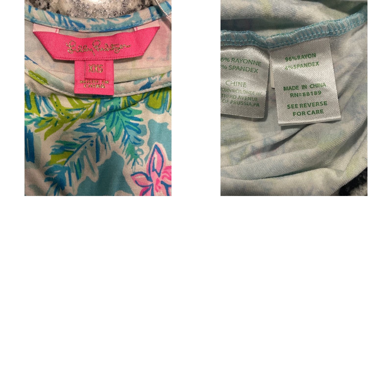 Lilly Pulitzer Lilly Pulitzer Romper One-Piece Women XS Blue What a Lovely Place Love 2XS Scoop Wrap Romper Size 24" / US 00 / IT 34 - 8 Thumbnail