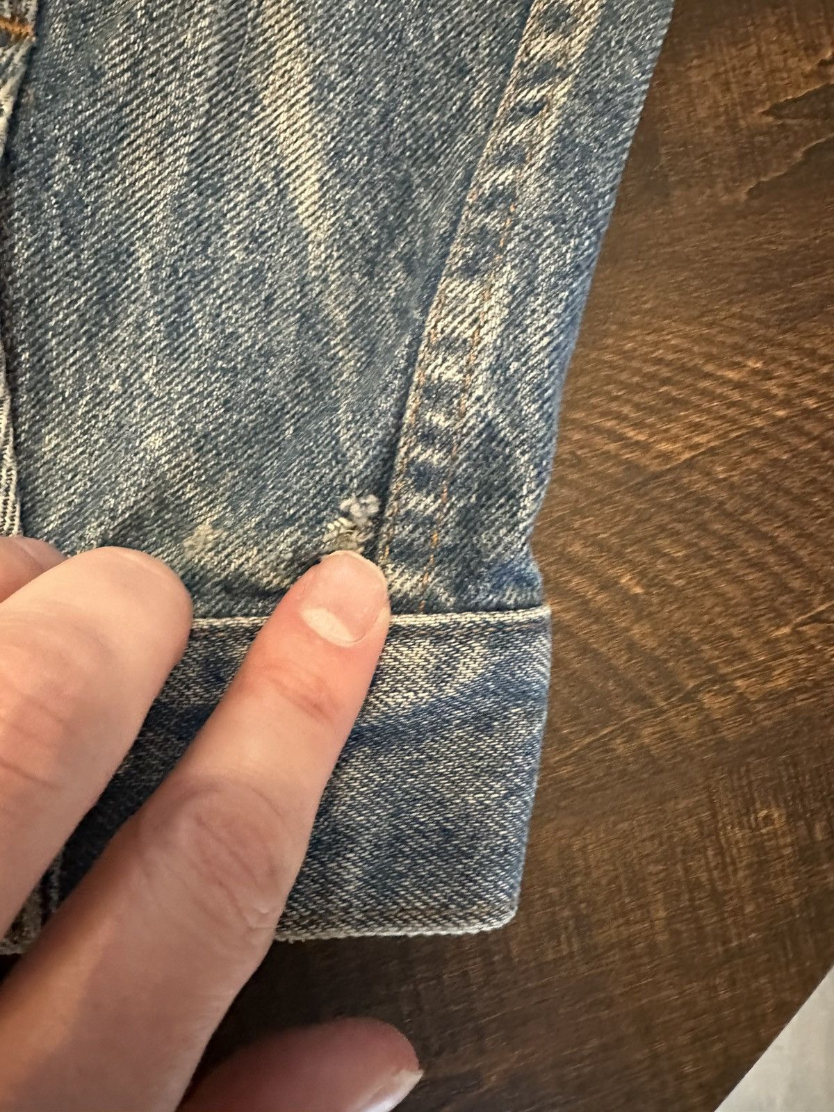 Levi's Vintage Thrashed/Patched Levi's Jean Jacket 44L-70506-0214 Size L / US 10 / IT 46 - 6 Thumbnail