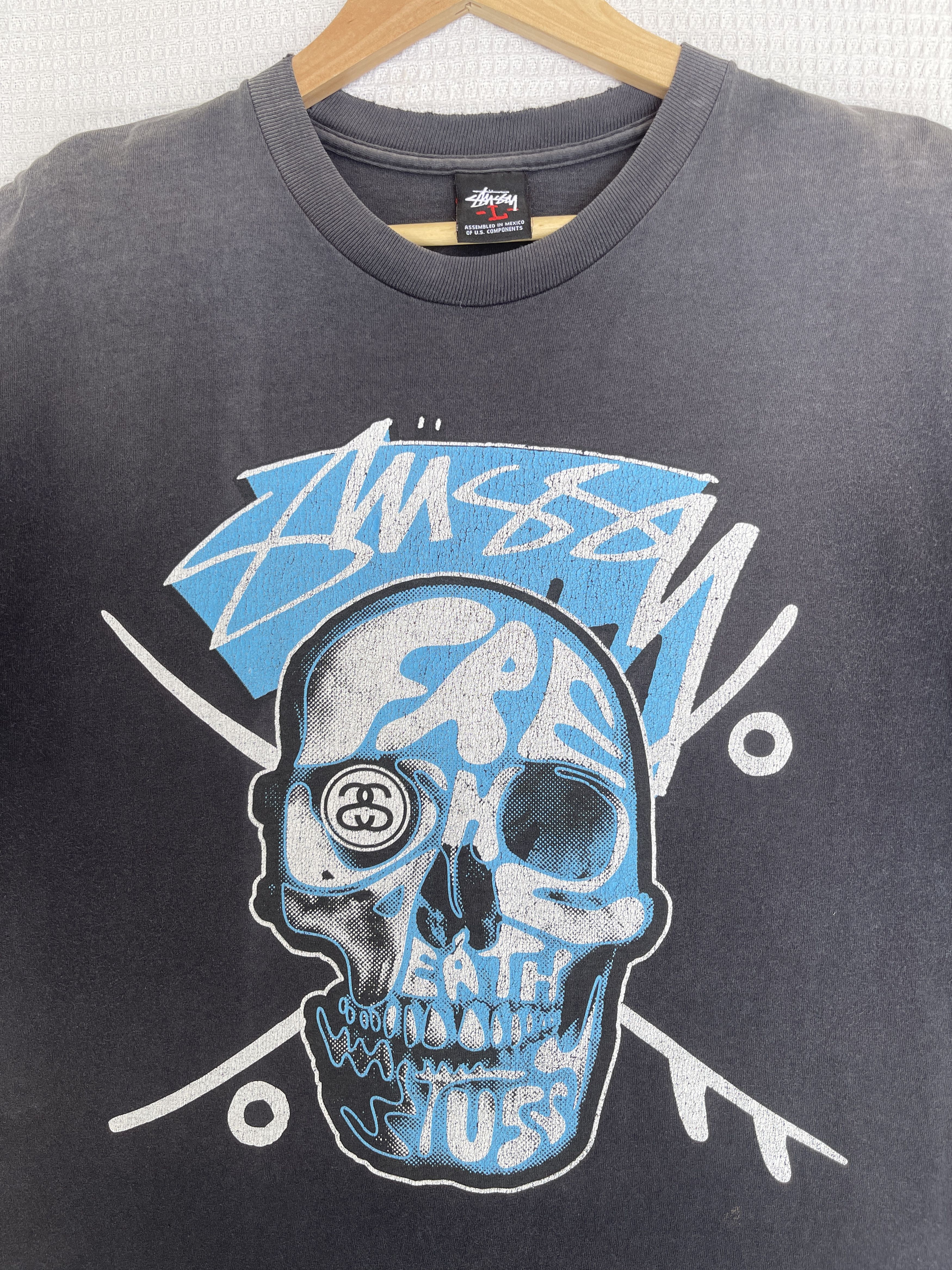 Stussy Rare🔥Vtg Stussy Fresh&Death Skulls Sun Faded Tee Size US L / EU 52-54 / 3 - 10 Thumbnail
