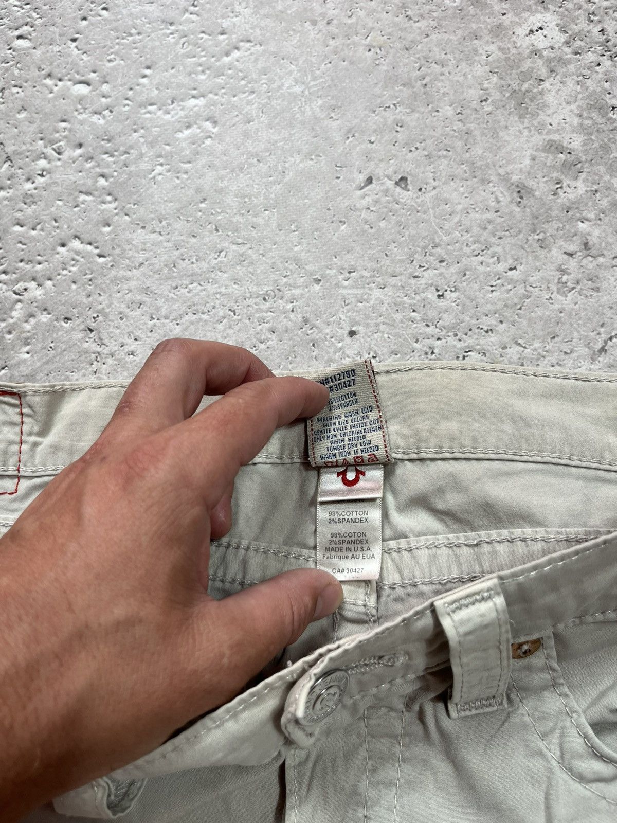 True Religion True Religion Cameron Beige Jeans Women’s Size L Made in USA Size 34" / US 12 / IT 48 - 18 Thumbnail