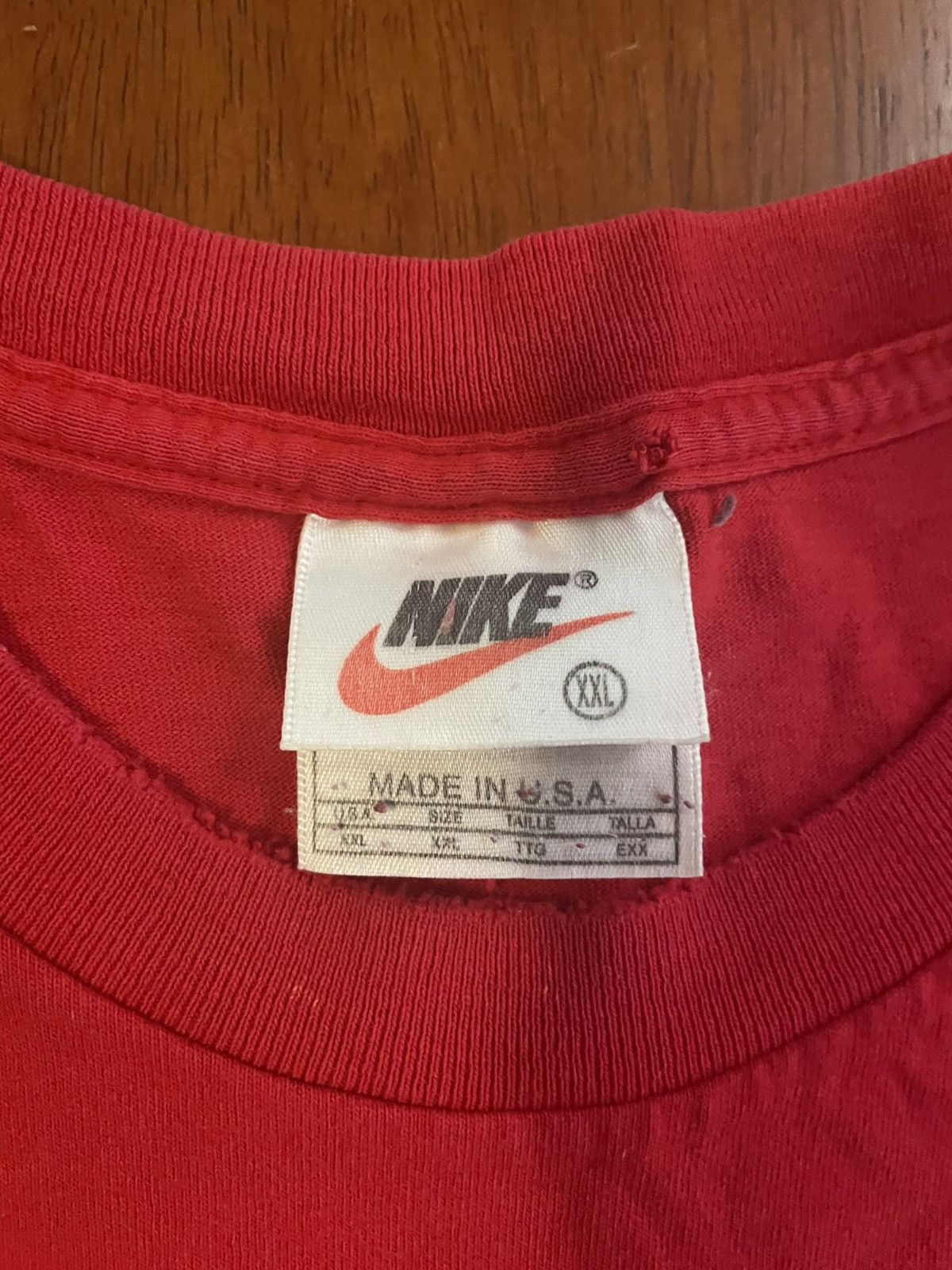 Nike Vintage 90s Made in USA Nike Big Block USA Logo Tee Size 2XL Size US XXL / EU 58 / 5 - 3 Thumbnail