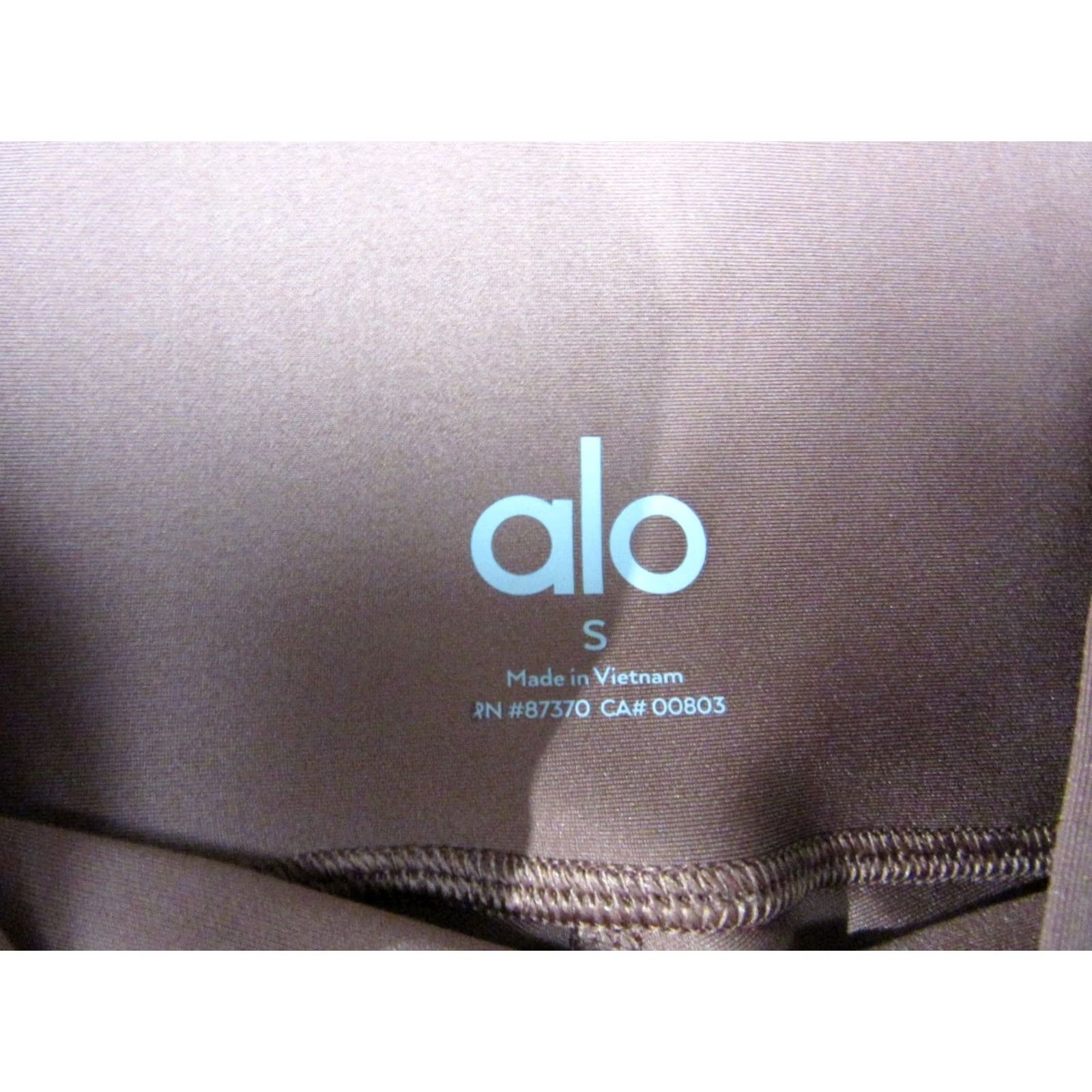 Alo Alo Leggings Womens Small Brown Logo Stretch High Waist Running Activewear Size 28" / US 6 / IT 42 - 7 Thumbnail