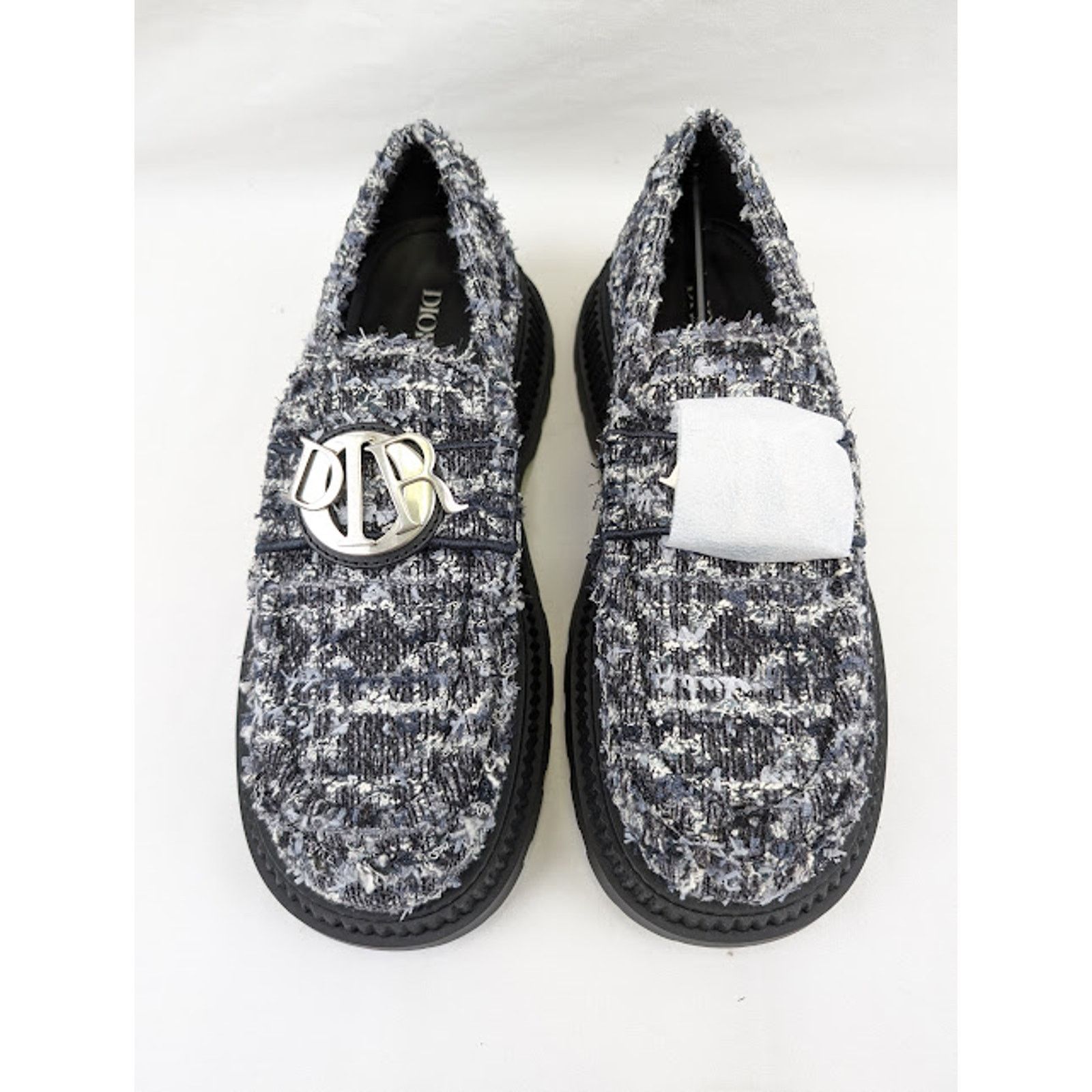 Dior o1rshd1 Buffalo Loafers Fabric in Navy Blue Size US 11 / EU 44 - 14 Thumbnail