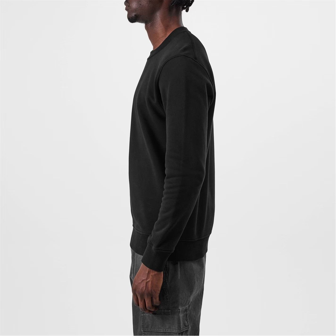 Stone Island o1g2r1mq0526 Logo Crew Sweatshirt in Black Size US L / EU 52-54 / 3 - 3 Thumbnail