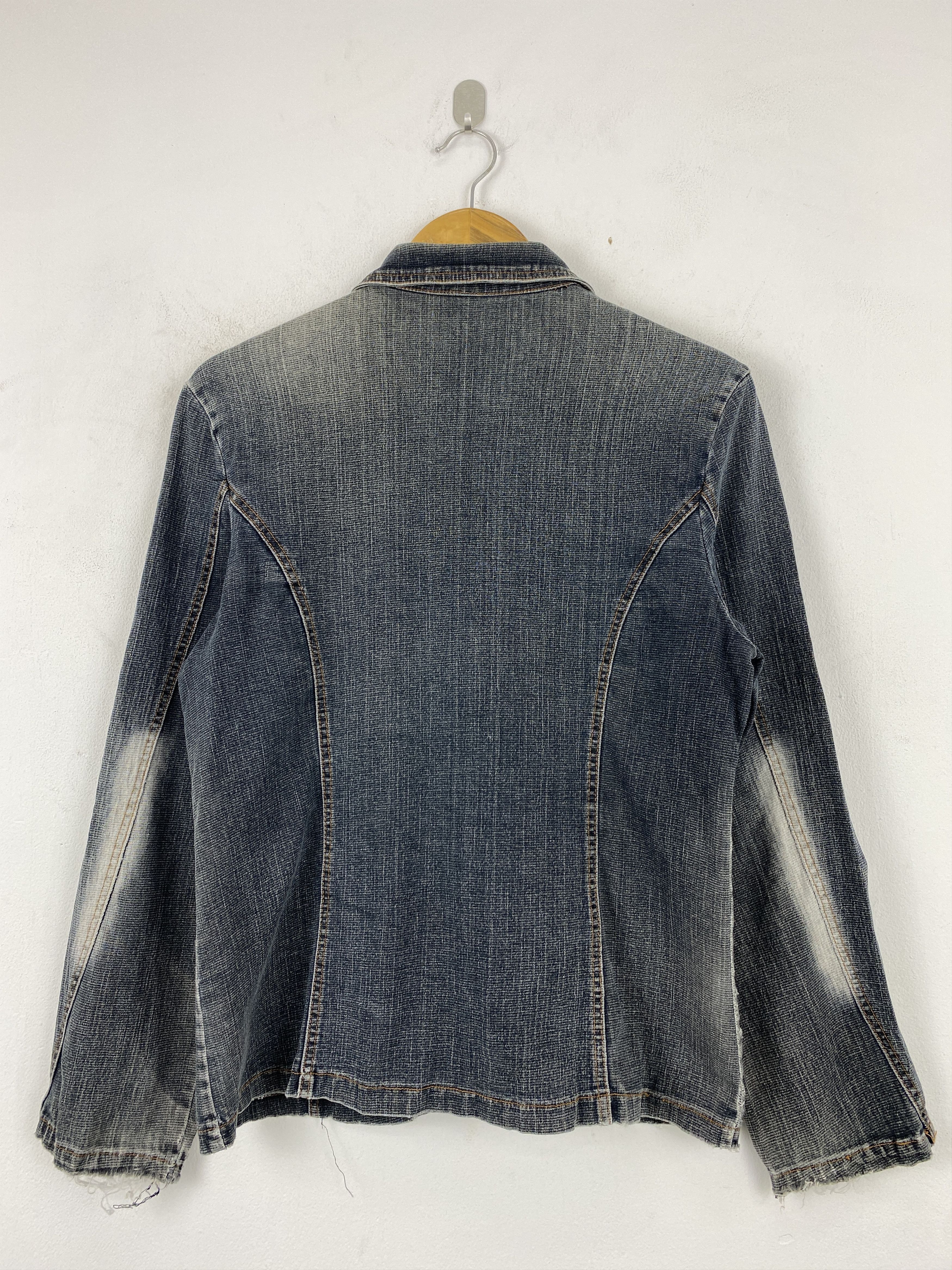 Japanese Brand Vintage Dark Wash Zip-up Denim Jacket JA0172 Size US L / EU 52-54 / 3 - 2 Thumbnail