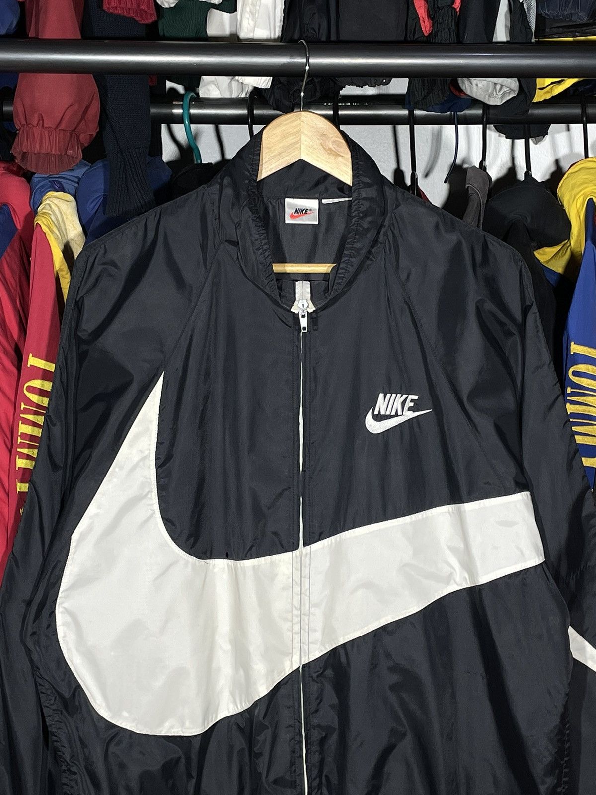 Nike × Vintage Windbreaker Nike Big Swoosh Vintage 90’s Size US M / EU 48-50 / 2 - 2 Thumbnail
