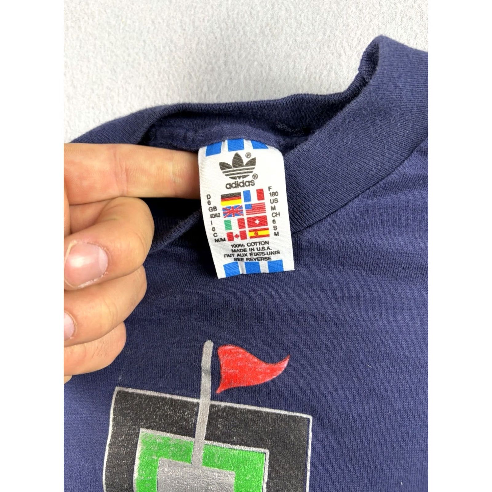 Adidas VINTAGE adidas T-Shirt Men’s M Blue 90s USA Made Crew Neck Short Sleeve Cotton Golf Inisbrook Resort Shirt Mens Size US M / EU 48-50 / 2 - 4 Thumbnail