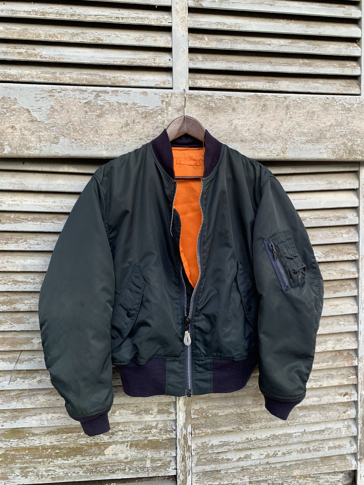 Vintage 👹VINTAGE USAF MA-1 MAN MAN INTERMEDIATE BOMBER JACKET Size US M / EU 48-50 / 2 - 7 Thumbnail