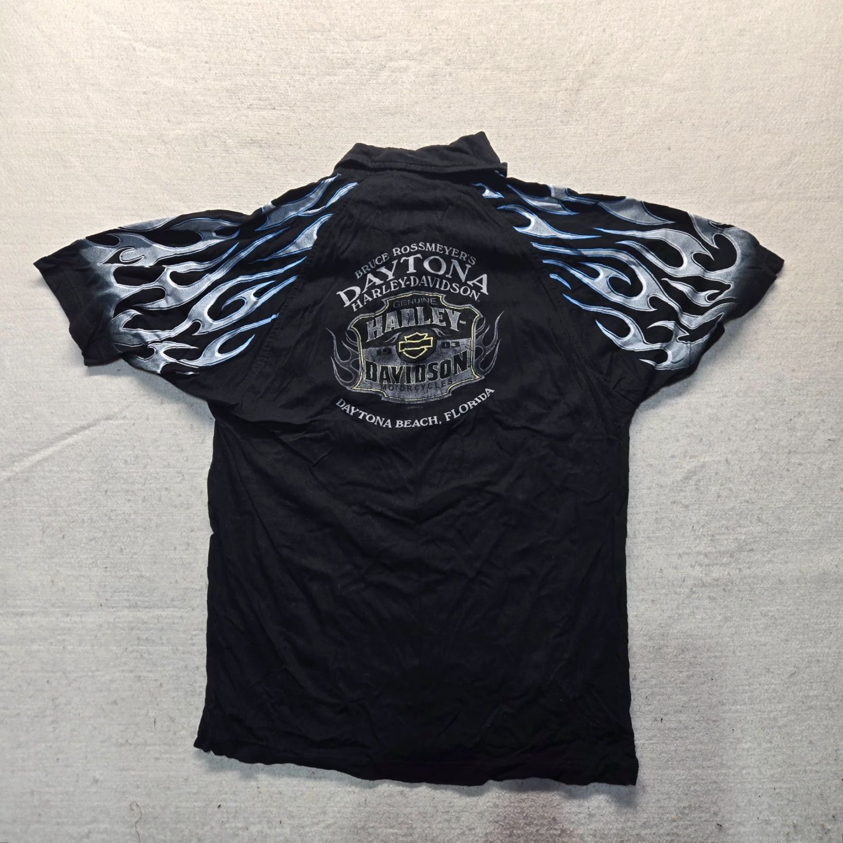 Gildan Gildan Heavy Cotton Shirt Men Black Polo Adult S Small Beach Motorcycle Bike Week Daytona Florida 2020s Logo Size US S / EU 44-46 / 1 - 8 Thumbnail