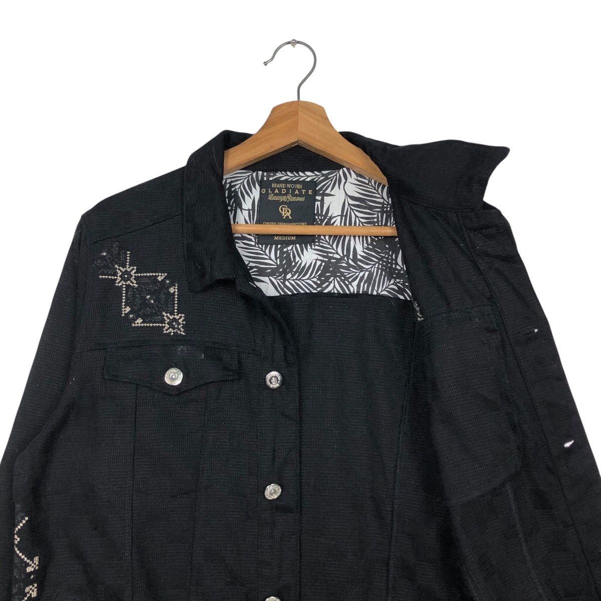 Hysteric Glamour 📌Cropped Biker Jacket Gladiate Black & Gold Design Cargo Size US M / EU 48-50 / 2 - 13 Thumbnail
