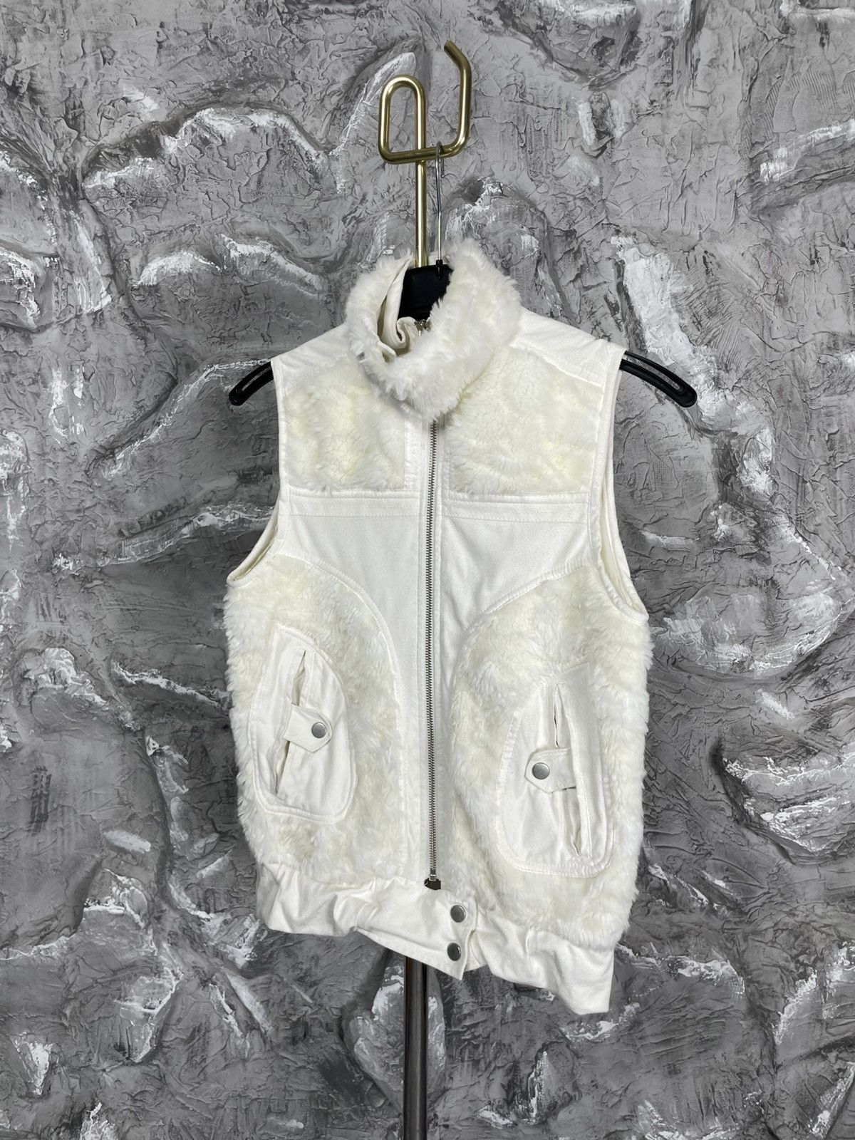 If Six Was Nine 2000s Y2K Fur Vest Japanese Opium Archive Rick Owens Style Size US S / EU 44-46 / 1 - 3 Thumbnail