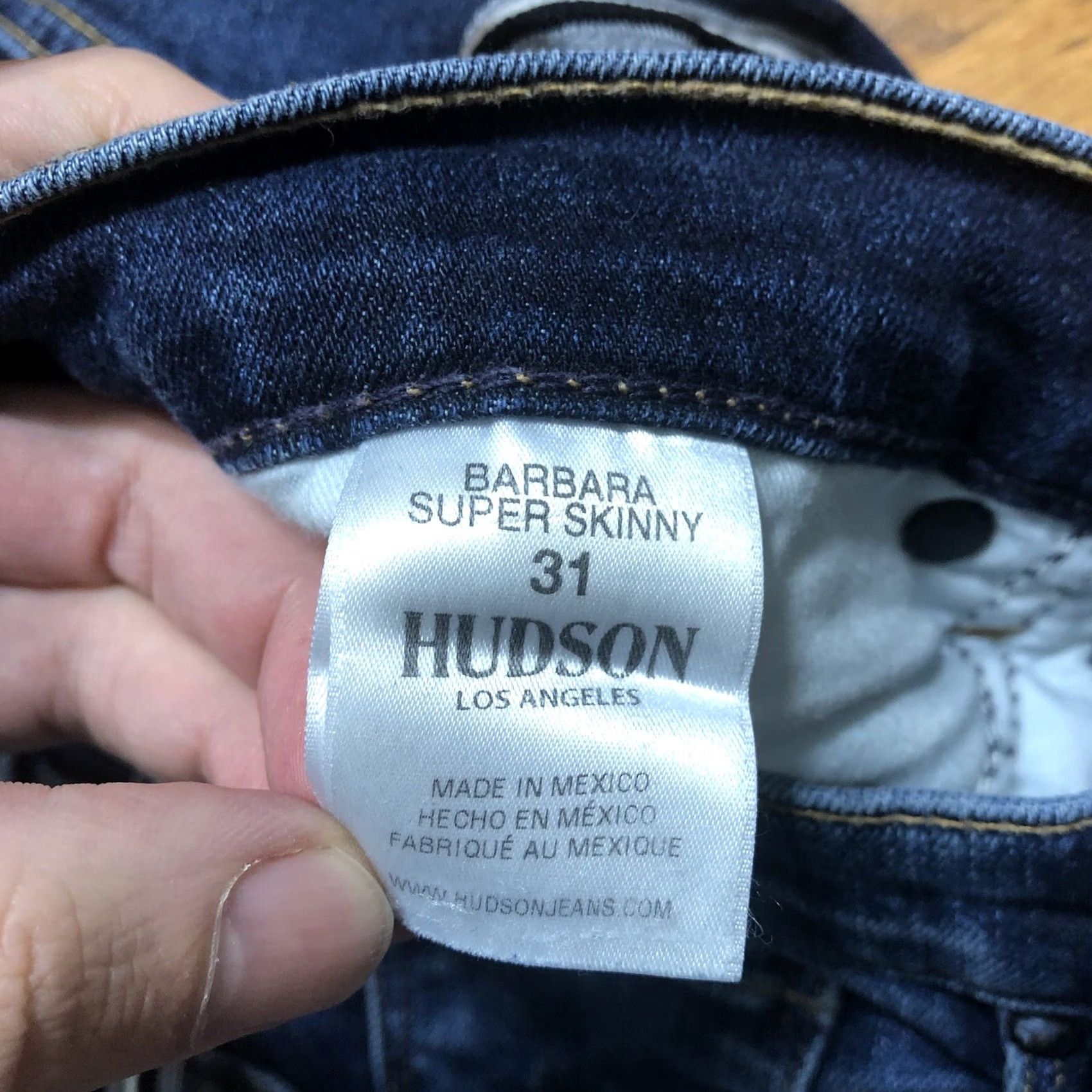 Hudson Hudson Jeans Womens Barbara Super Skinny Denim Stretch Blue 31 X 27 Inseam City Preppy Size 24" / US 00 / IT 34 - 7 Thumbnail