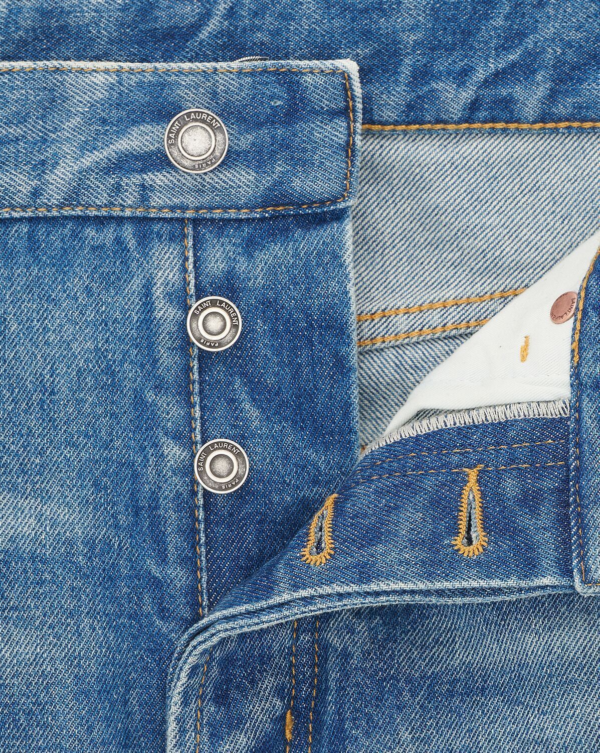 Saint Laurent Paris o1s1wg110625 757276 Long Extreme Baggy Jeans Medium Denim Size US 29 - 3 Thumbnail