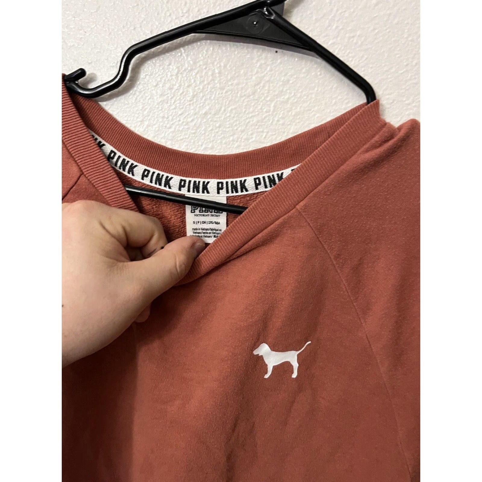 Vintage PINK Victoria's Secret Womens Sweatshirt Logo Small Burnt Orange Size S / US 4 / IT 40 - 3 Thumbnail