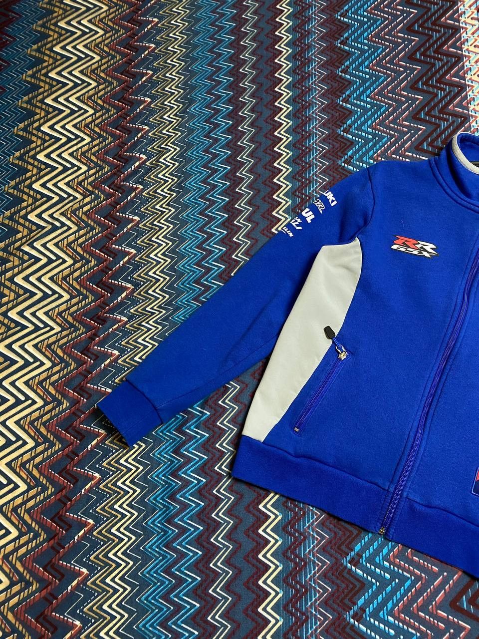 Vintage vintage Sweatshirt hoodie zip SUZUKI MOTO RACING sportwear Size US M / EU 48-50 / 2 - 7 Thumbnail