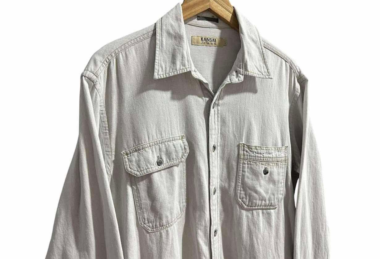 Japanese Brand × Kansai Yamamoto × Yohji Yamamoto 🔥Rare Design Vintage Kansai Yamamoto Shirt Double Pockets Size US L / EU 52-54 / 3 - 4 Thumbnail