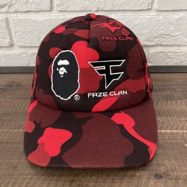 FAZE CLAN × BAPE CAMO snapback hat cap a bathing ape