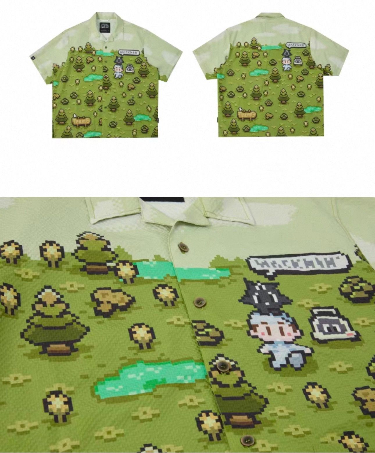 Other Nintendo-style Aesthetics Button Up Short Sleeve Shirt Size US M / EU 48-50 / 2 - 14 Thumbnail