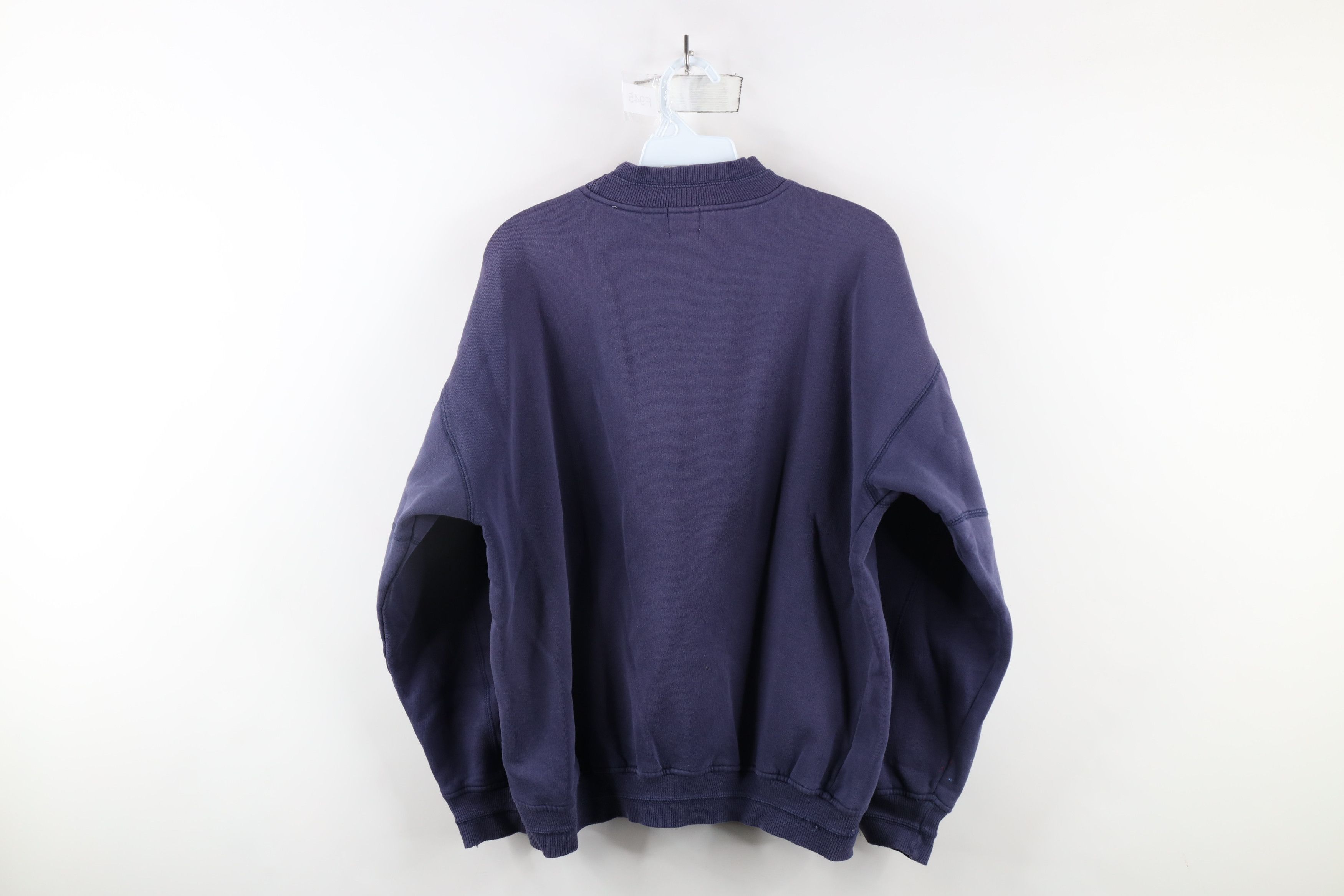 Gap × Vintage Vintage 90s Gap Blank Oversized Mock Neck Sweatshirt Purple Size S / US 4 / IT 40 - 9 Thumbnail