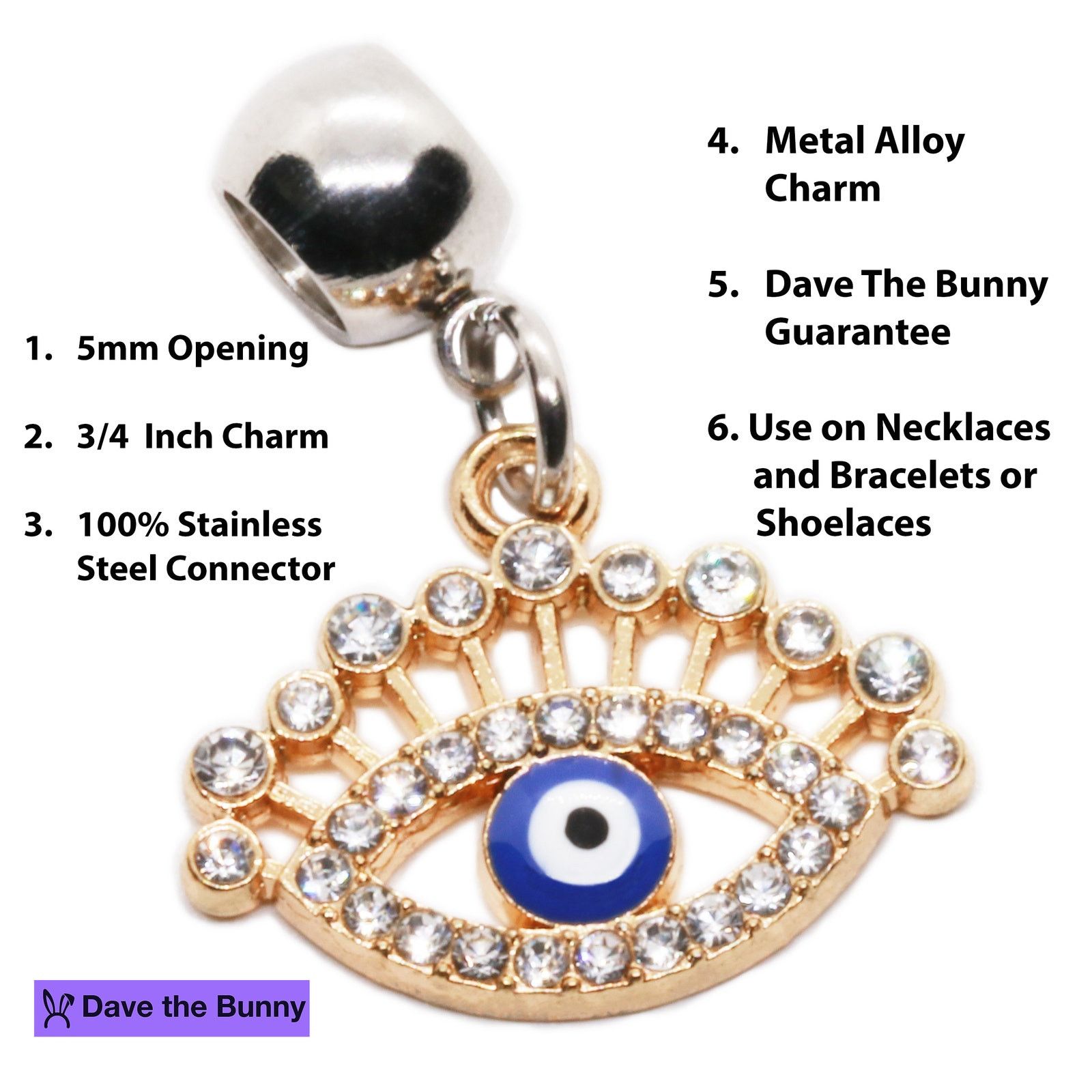 & Other Stories Evil Eye Charms for Bracelets - Evil Eye Decor Size ONE SIZE - 2 Thumbnail