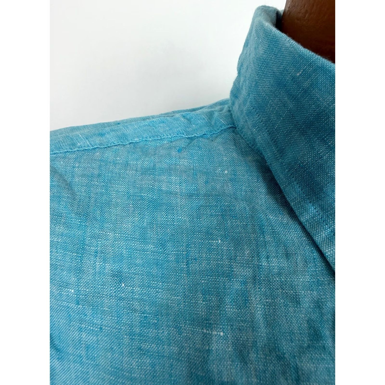 Brooks Brothers Brooks Brothers Shirt XL Slim Fit Irish Linen Button Down Travel Outdoors Blue Men Size US XL / EU 56 / 4 - 4 Thumbnail