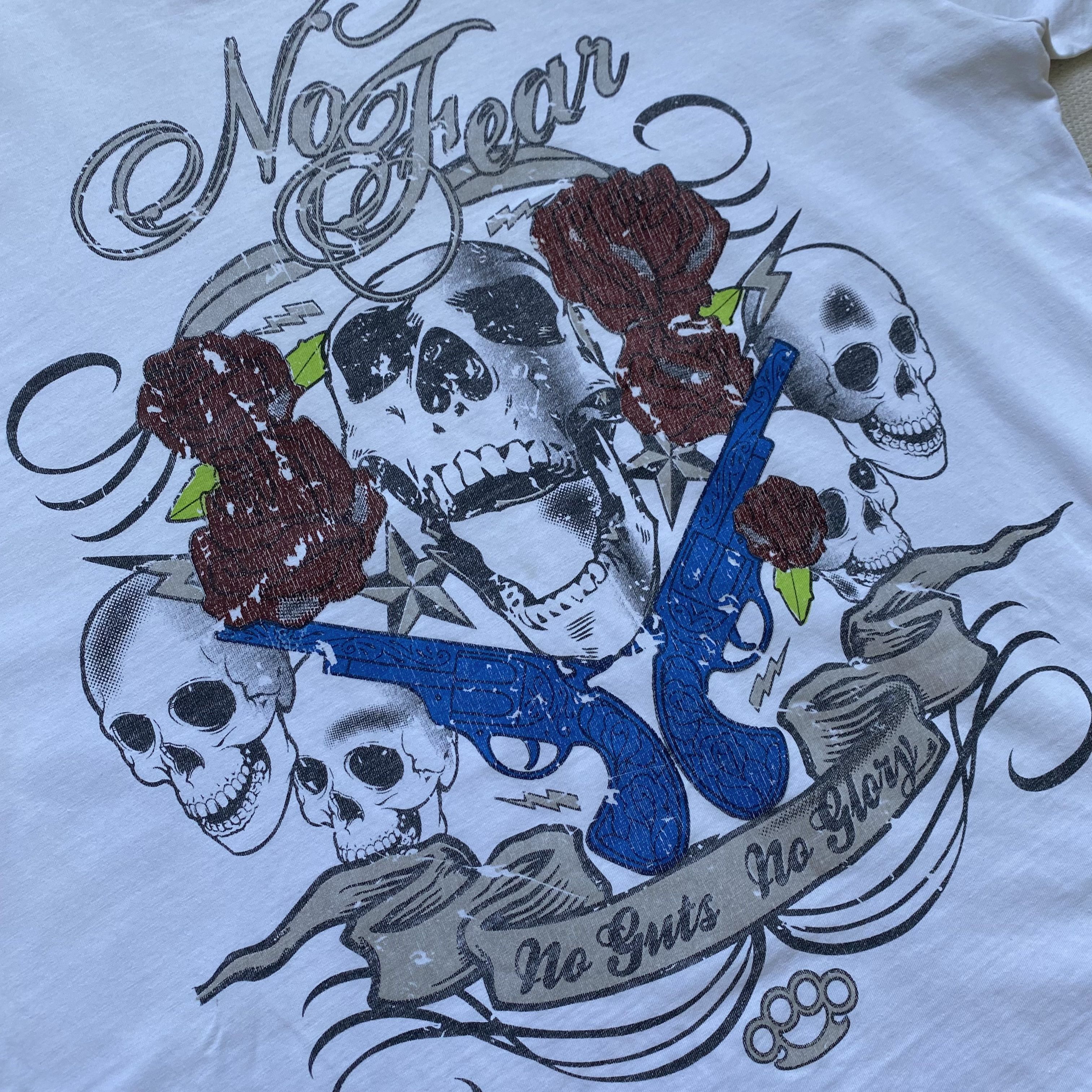 No Fear Vintage NO Fear tee big logo Y2K Topout Ed Hardy Affliction Size US M / EU 48-50 / 2 - 7 Thumbnail