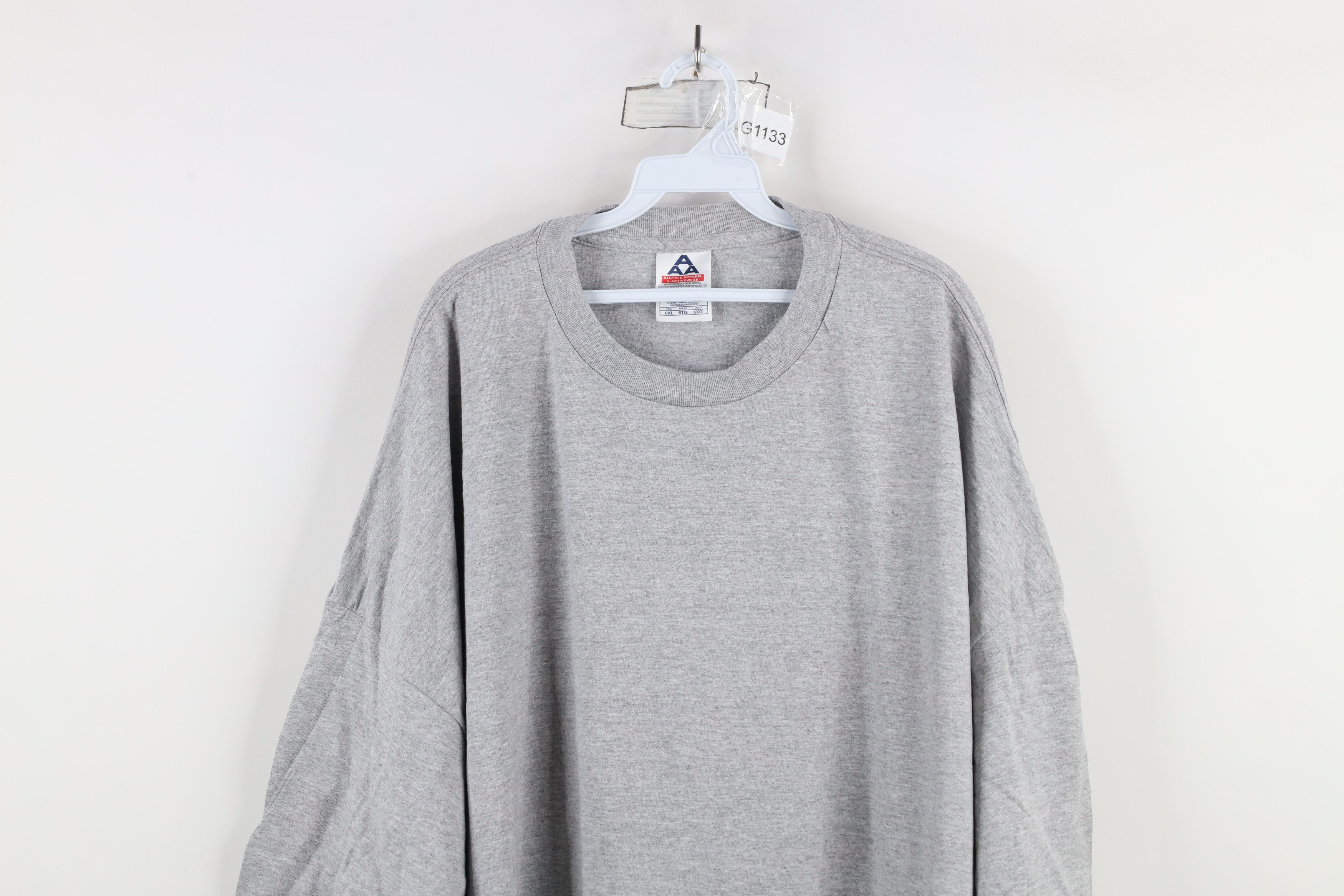 Vintage Vintage 90s Streetwear Short Sleeve T-Shirt Heather Gray Size US XXL / EU 58 / 5 - 2 Thumbnail
