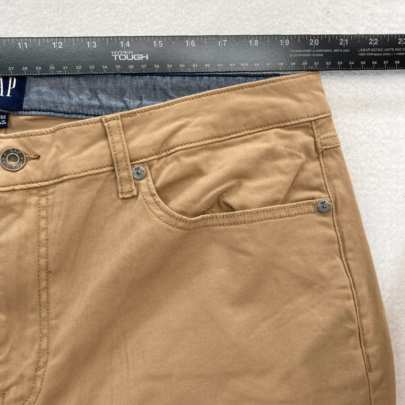 Gap GAP 5 Pocket Pant Mens 40x32 Slim Fit Straight Leg Brown Stretch Twill Chino NWT Size US 40 / EU 56 - 6 Thumbnail