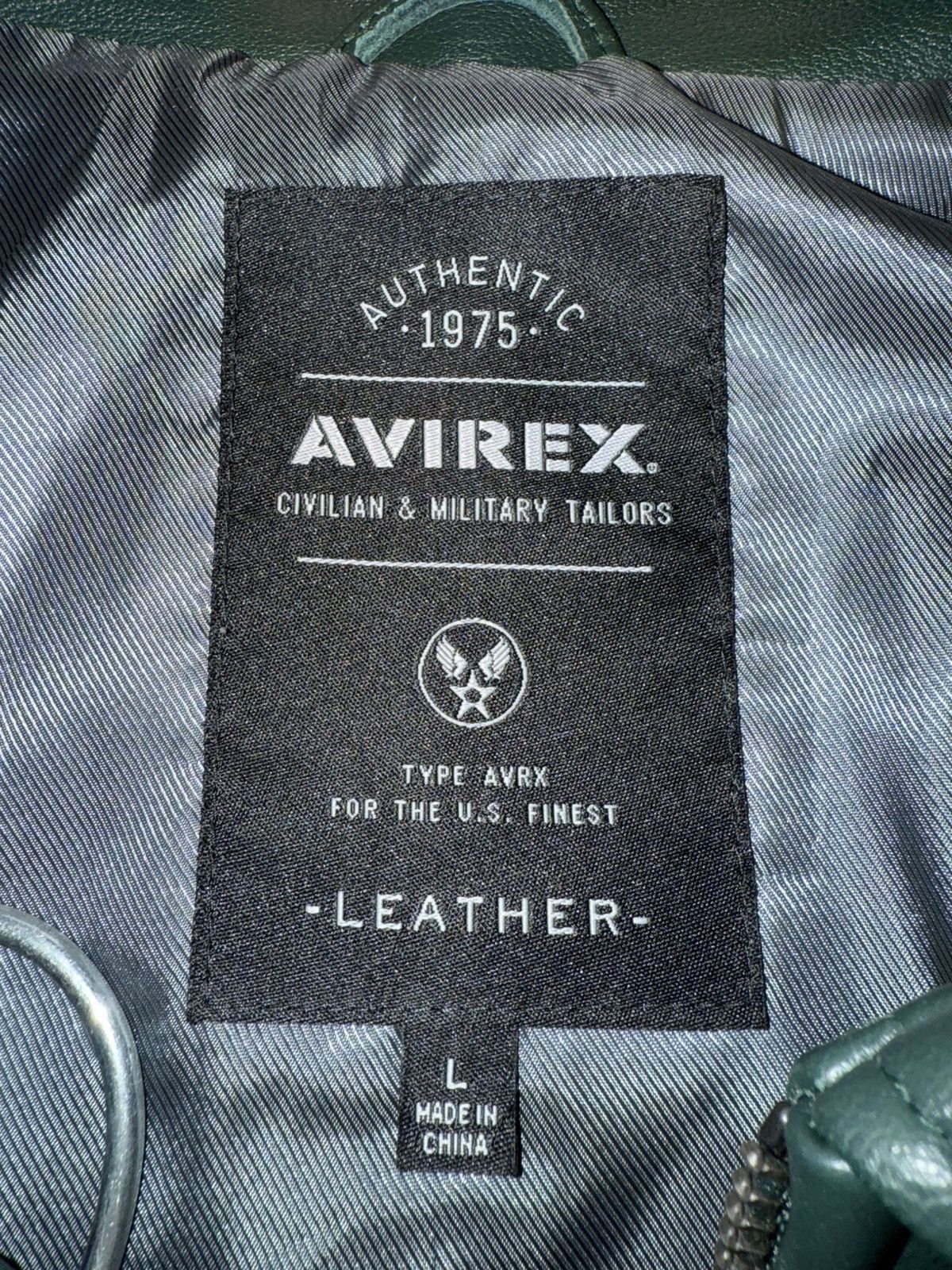 Avirex Avirex Icon Leather Jacket Hunter Green Varsity Bomber Size US L / EU 52-54 / 3 - 3 Thumbnail