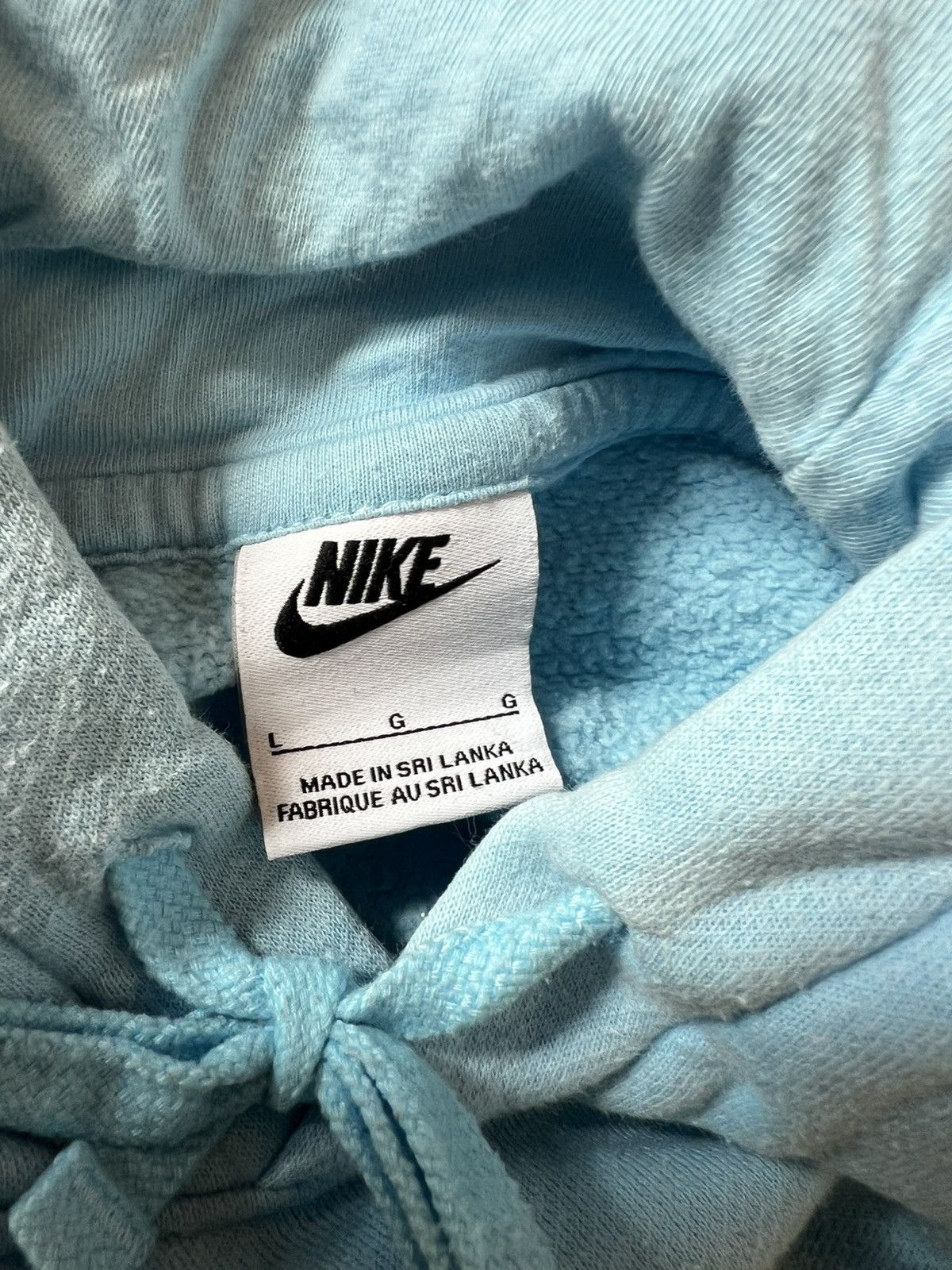 Nike × Vintage Vintage Nike Hoodie Sky Blue Small Swoosh Size Large Size US L / EU 52-54 / 3 - 2 Thumbnail
