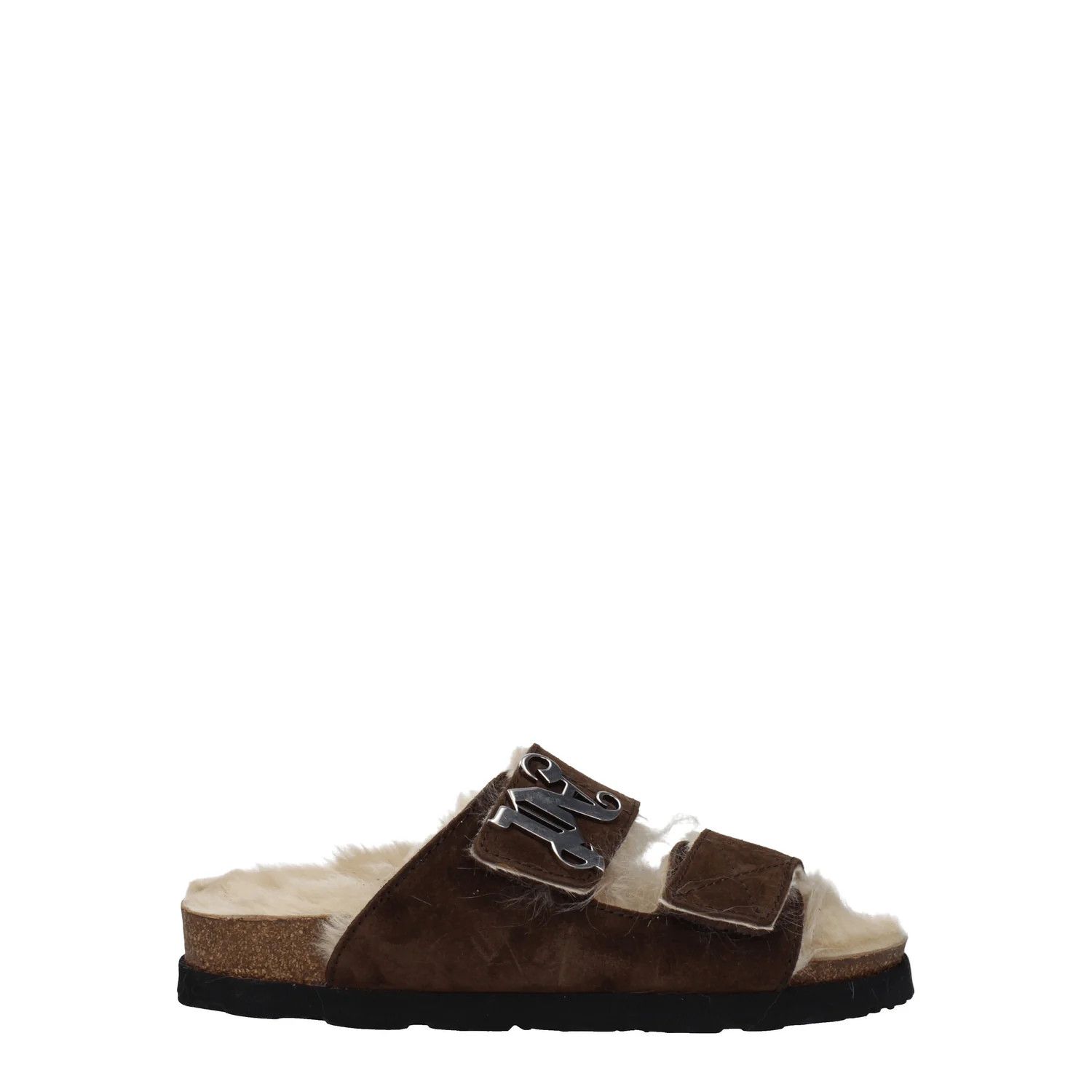 Palm Angels ob1o1e1124 Suede Slippers in Brown Size US 7 / IT 37 - 1 Thumbnail