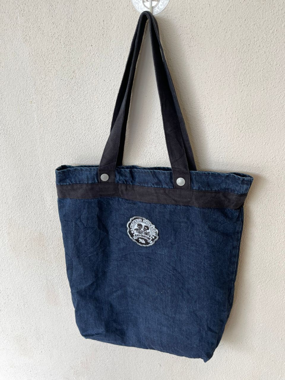 Designer × Japanese Brand Rad Customs Skull Embroidered Denim Tote Bag Size ONE SIZE - 8 Thumbnail