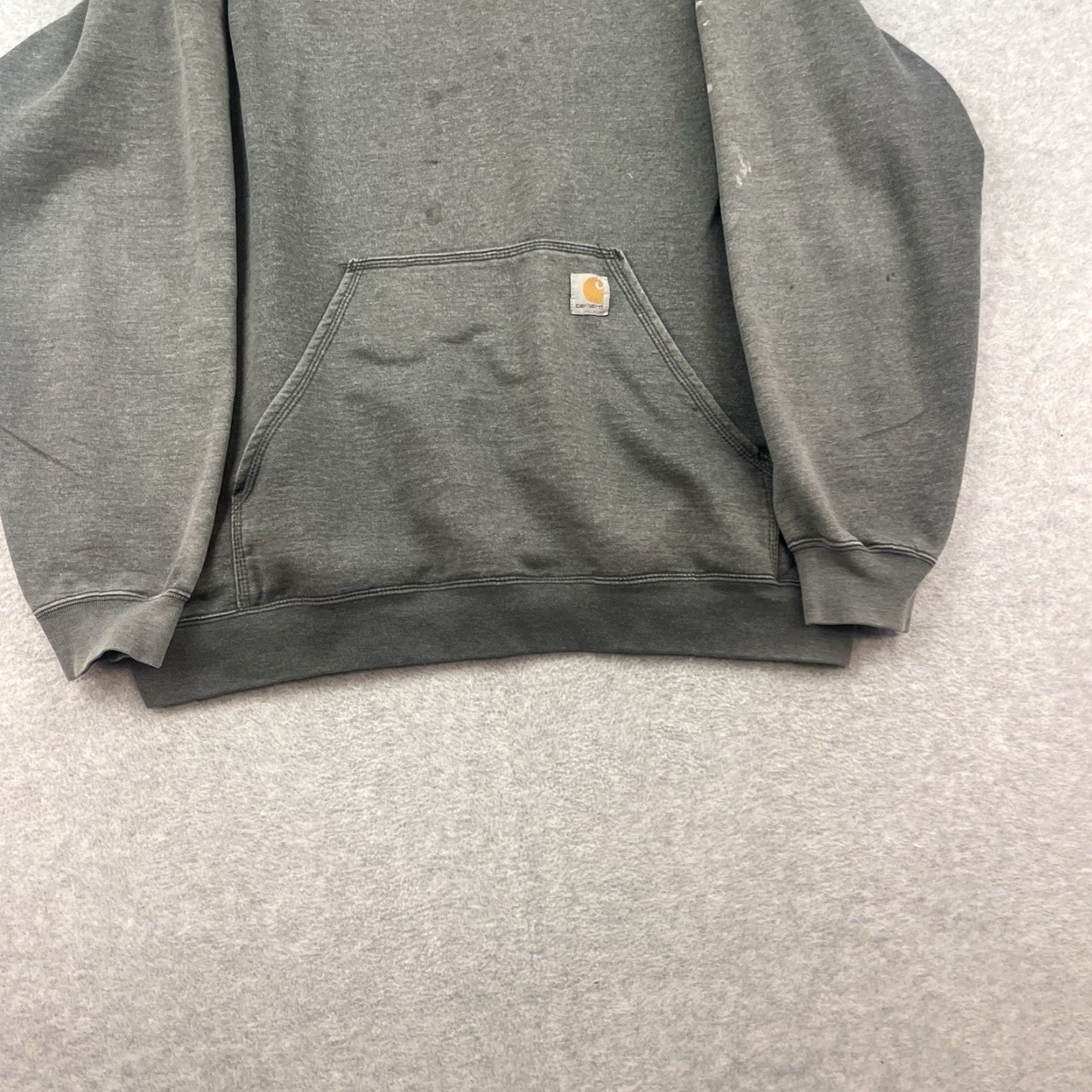 Carhartt Carhartt Hoodie Mens Pullover Hoodie Sweatshirt Distinctive Logo Gray XL Size US XL / EU 56 / 4 - 2 Thumbnail