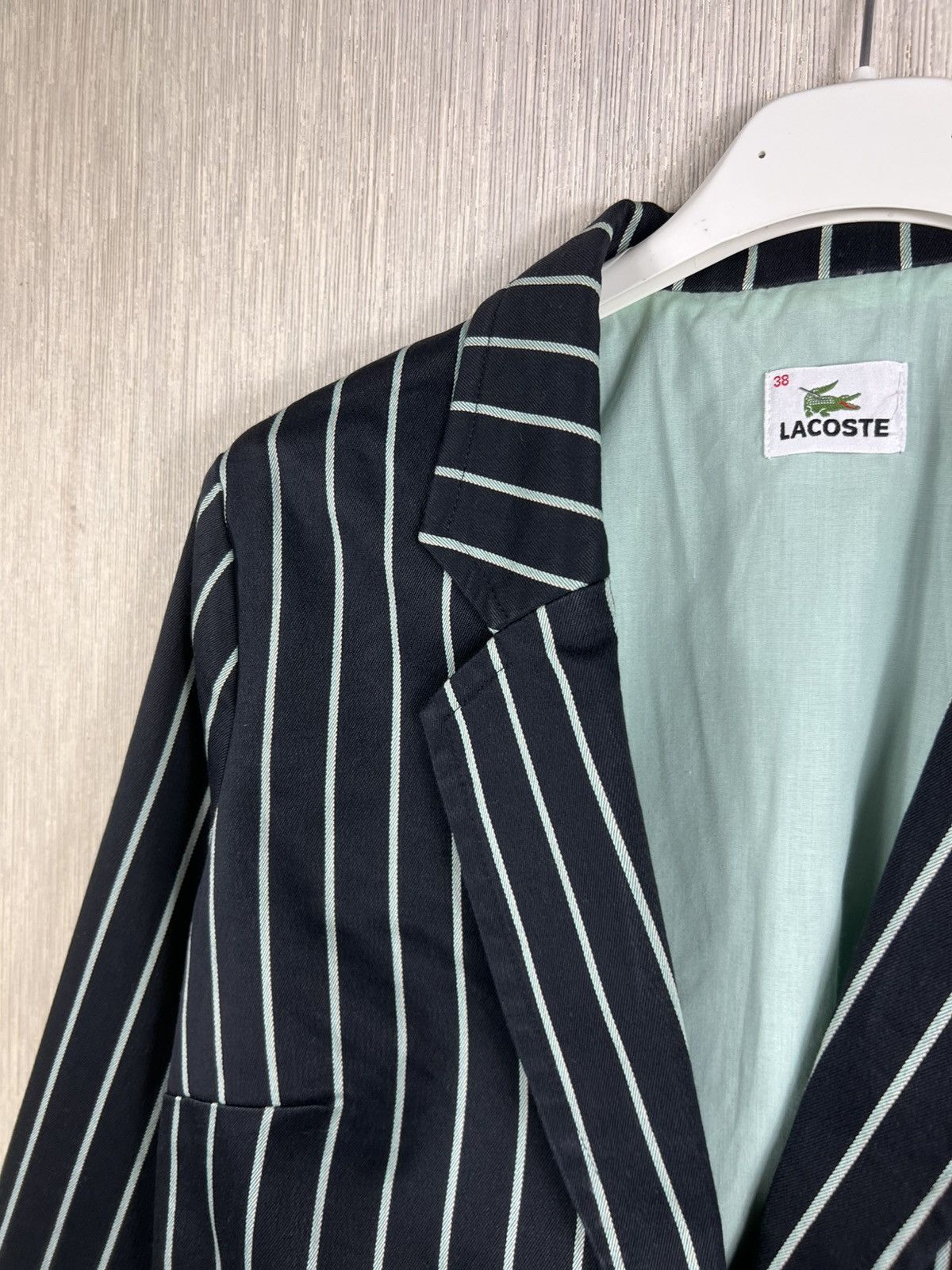 Lacoste Vintage Lacoste archive striped L logo pocket blazer jacket Size S / US 4 / IT 40 - 11 Thumbnail