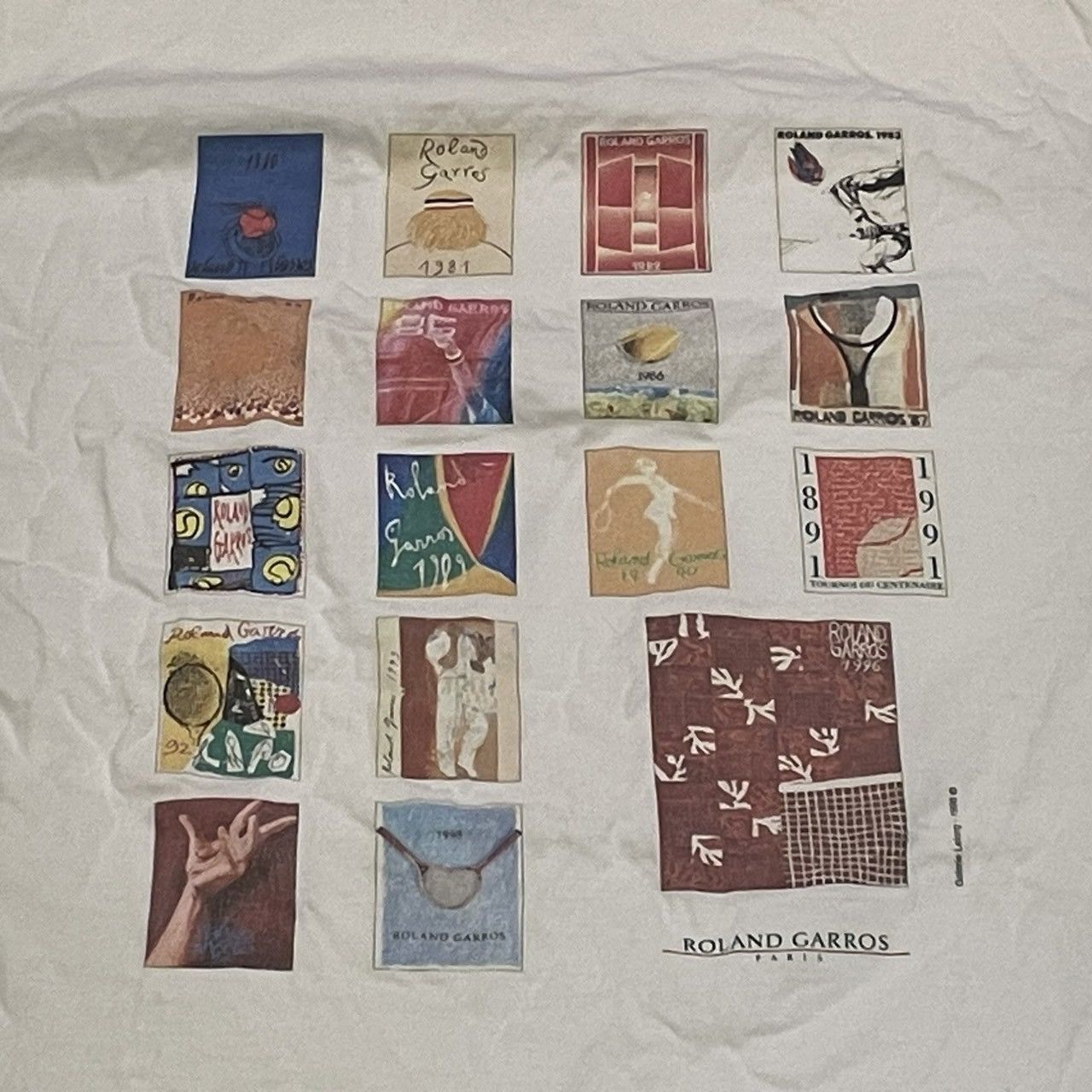 Other Rare Vintage 1996 Roland Garros Tennis Tee Grand Slam Size US XL / EU 56 / 4 - 5 Thumbnail