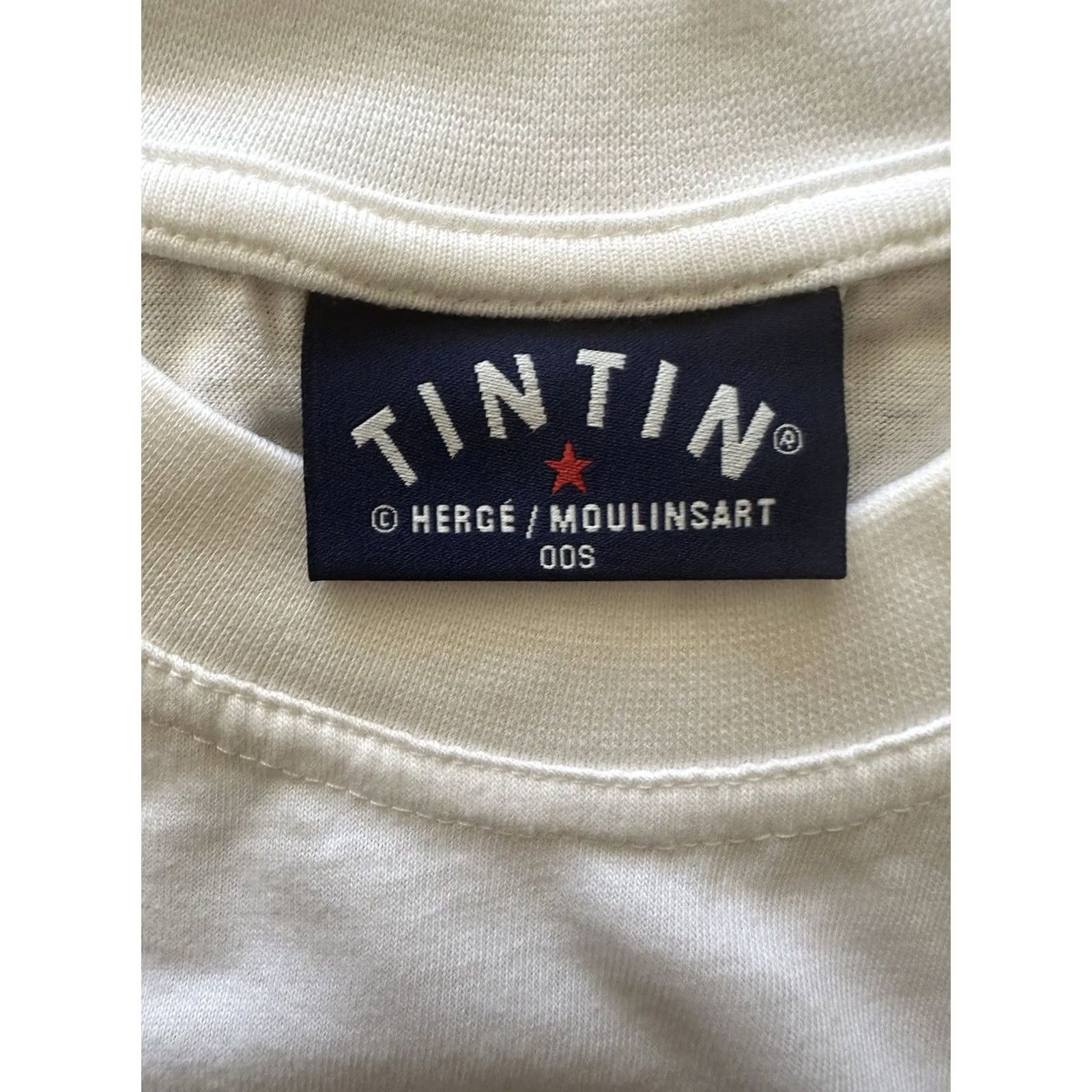 Vintage VINTAGE TinTin 90s T-Shirt M Men White Cotton Graphic Print Logo Crew Neck Short Sleeve TinTin In Tibet Style - Mens Size US M / EU 48-50 / 2 - 3 Thumbnail