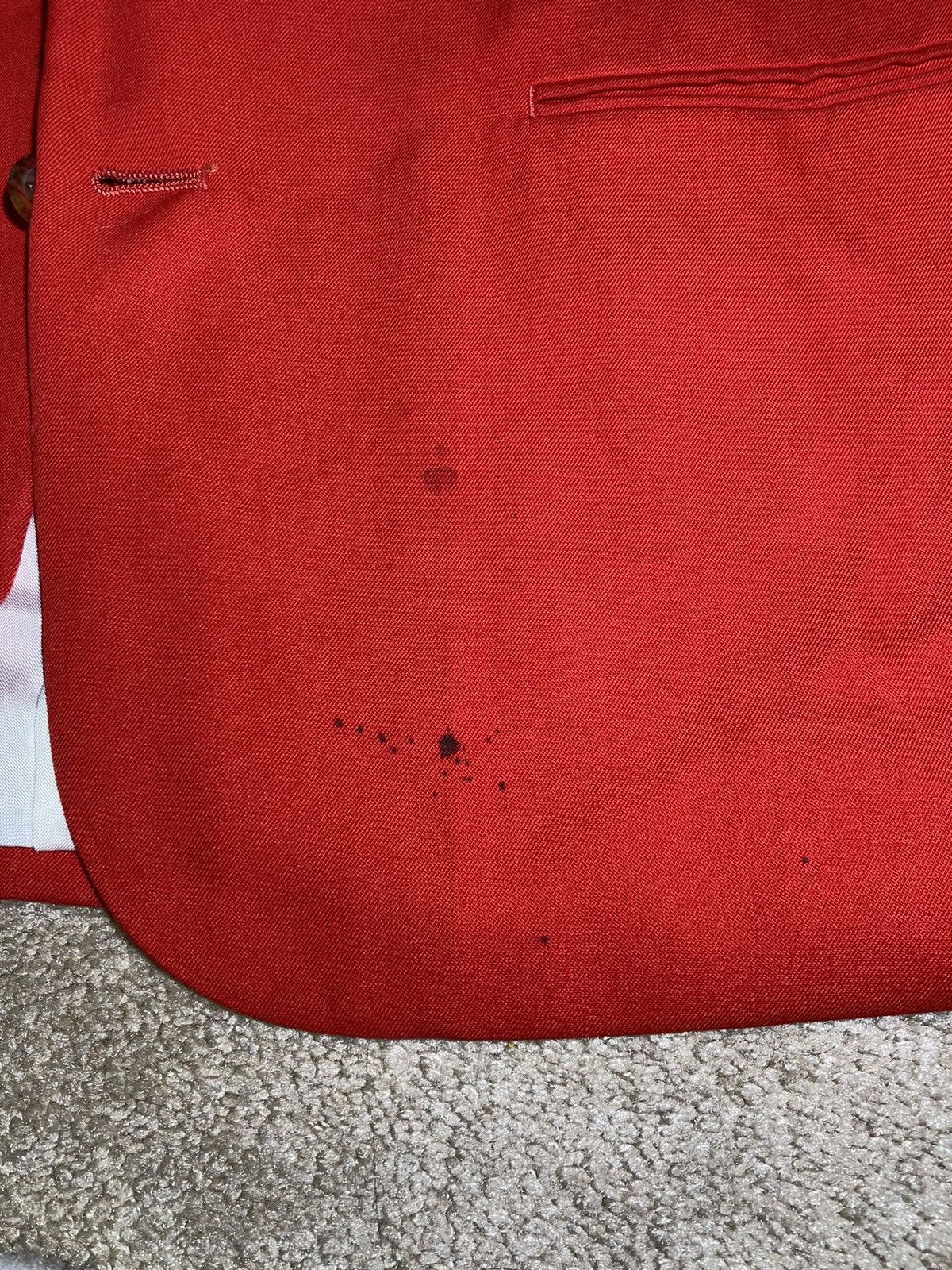 Comme des Garcons Homme × Japanese Brand × Vintage SS92 Comme des Garcons Homme Red Blazer Jacket Suit 1991 90s Size 46S - 4 Thumbnail
