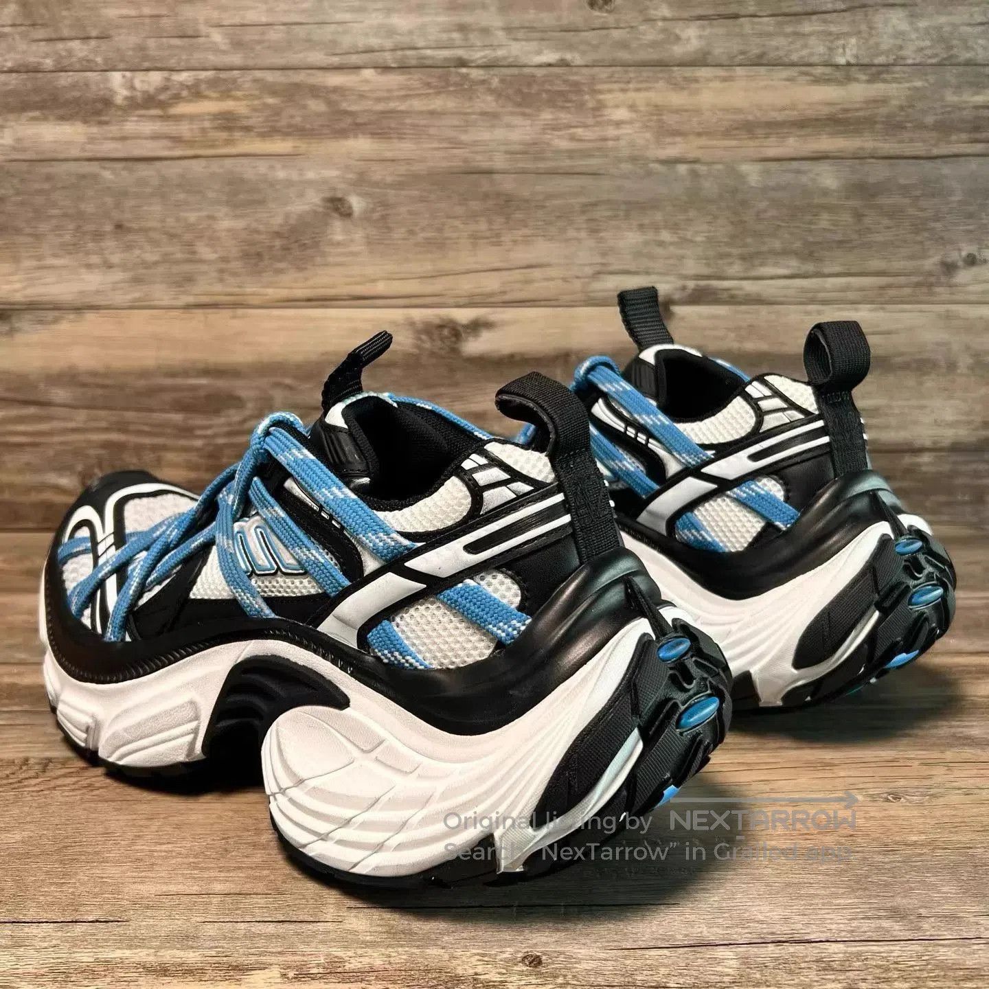 Balenciaga Blue Low-Top Lace-Up Thick Sole Sneakers Size 9. Size US 9 / EU 42 - 4 Thumbnail