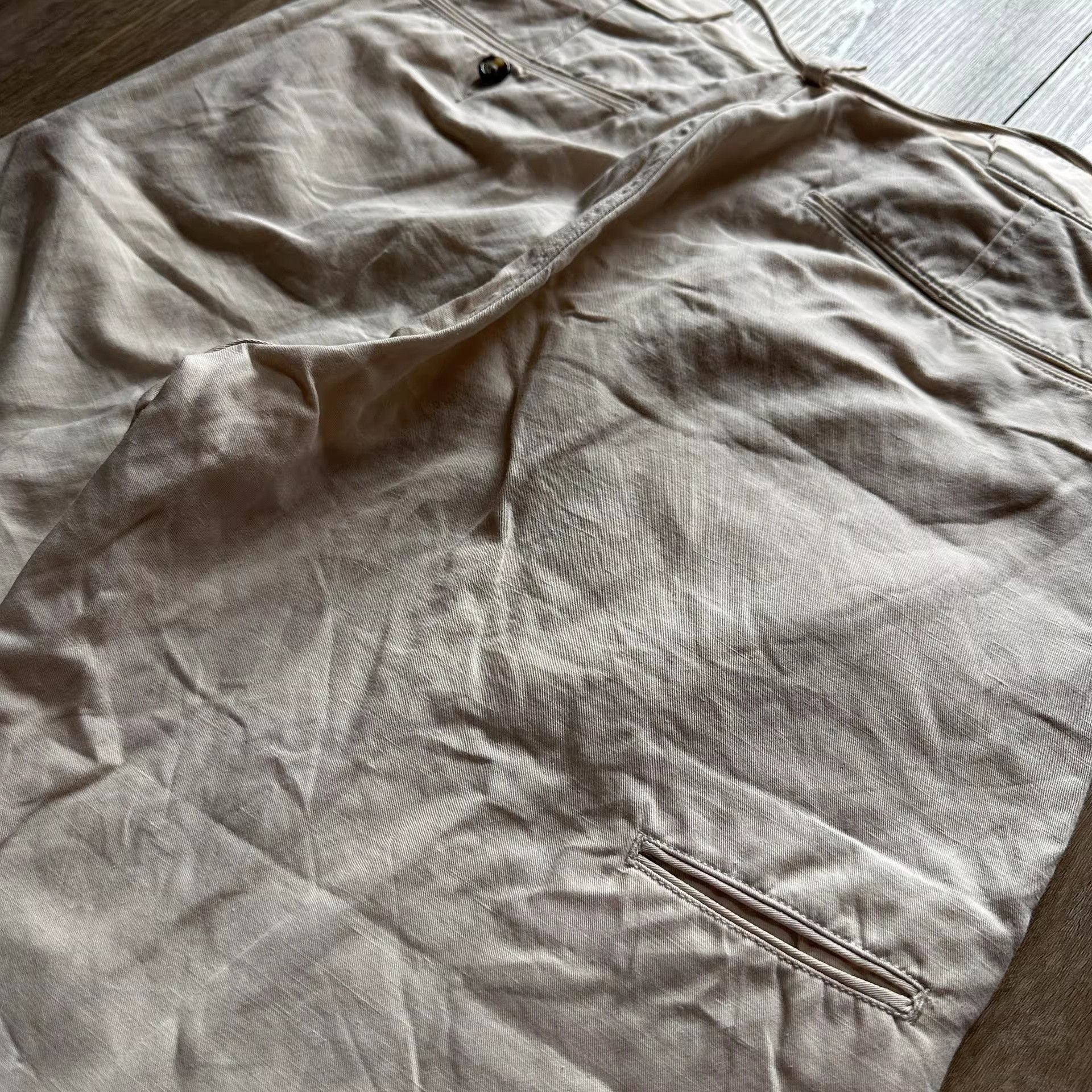 Old Joe OLD JOE Cotton Linen White Pants Size US 32 / EU 48 - 4 Thumbnail