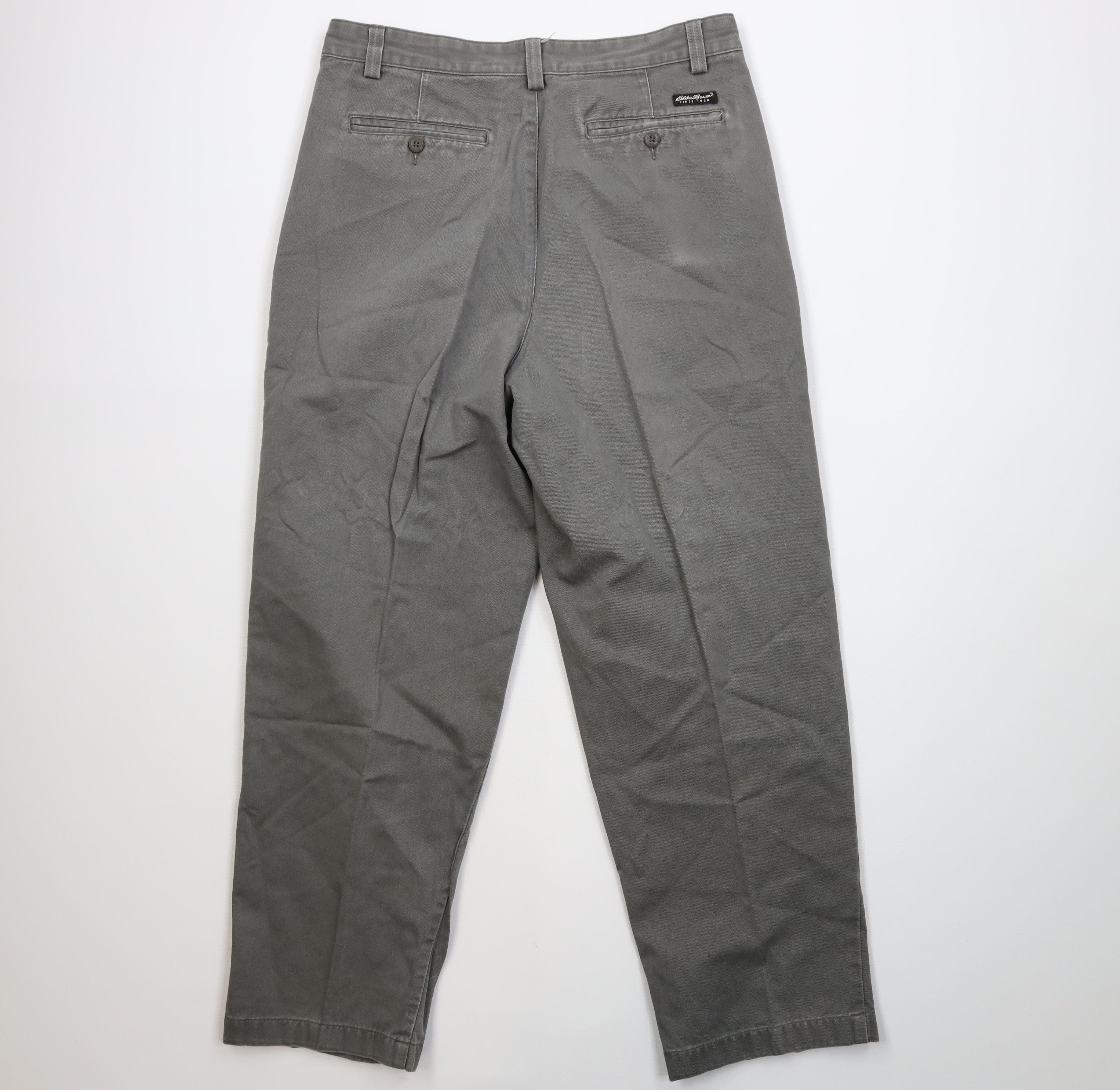 Eddie Bauer Vintage 90s Eddie Bauer Fit Wide Leg Chino Pants Green Size US 32 / EU 48 - 9 Thumbnail