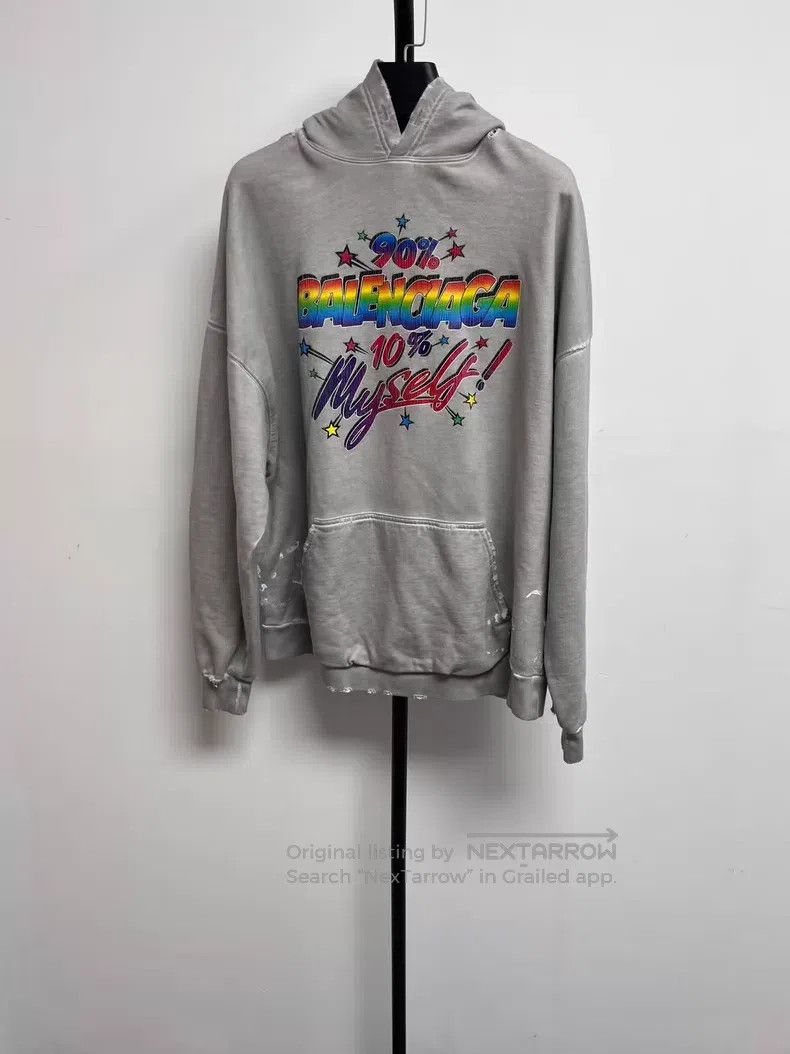 Balenciaga Balenciaga Colorful Alphabet Printed Hooded Long Sleeve Sw Size S / US 4 / IT 40 - 1 Thumbnail