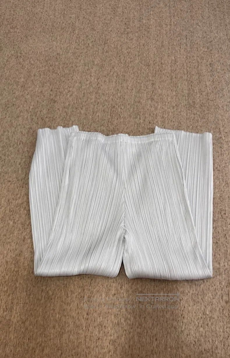 Issey Miyake Issey Miyake size:3 Ice Blue Cropped Pants Size 22" - 4 Thumbnail